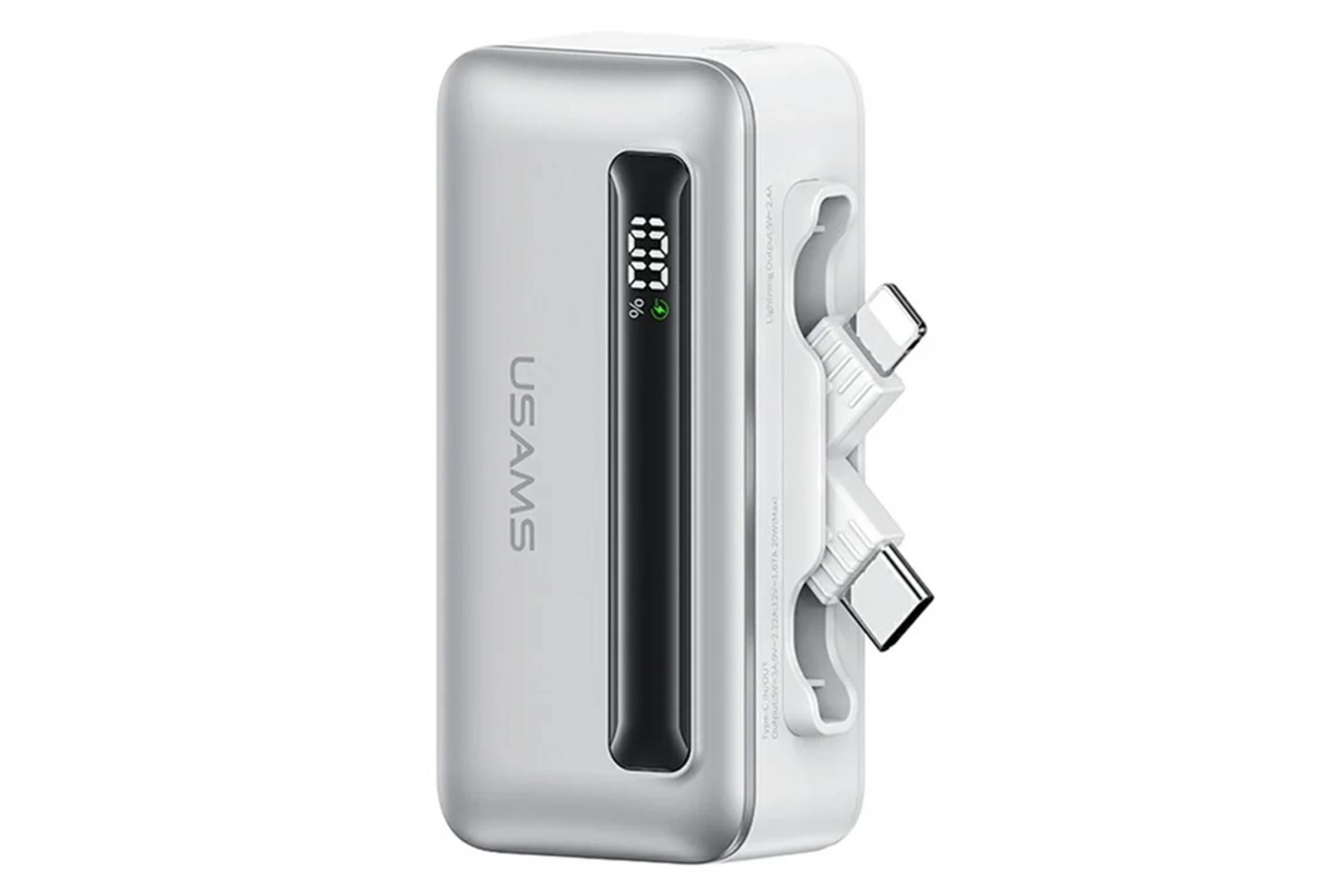 پاور بانک یوسمز CD233 با ظرفیت 4500 میلی‌آمپر ساعت رنگ سفید