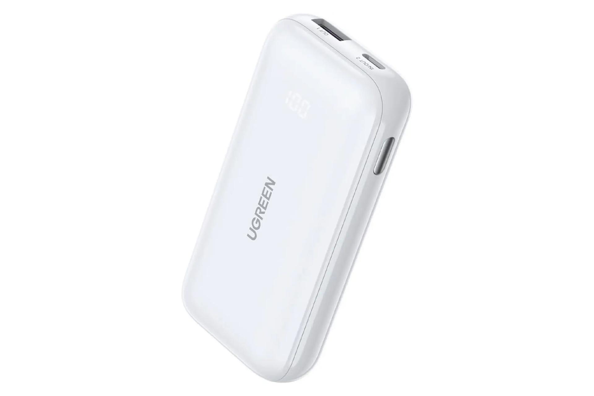 پاور بانک یوگرین Nexode PB501 25189 با ظرفیت 10000 میلی‌آمپر ساعت رنگ سفید