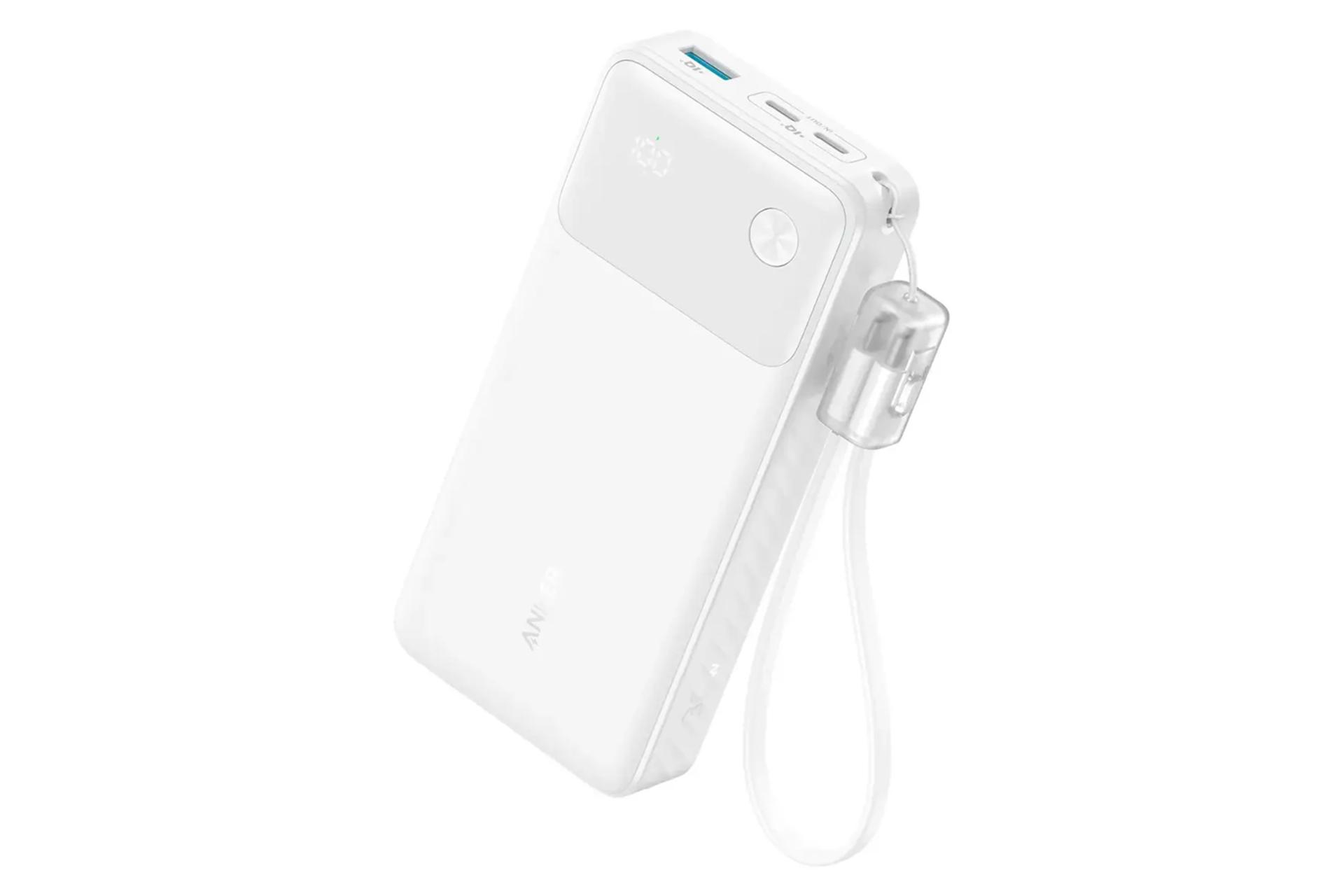 پاور بانک انکر PowerCore 30W A1384 با ظرفیت 20000 میلی‌آمپر ساعت رنگ سفید