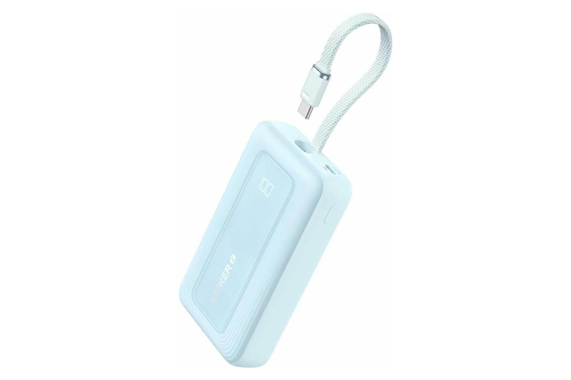 پاور بانک انکر Zolo 10K 30W با ظرفیت 10000 میلی‌آمپر ساعت رنگ آبی