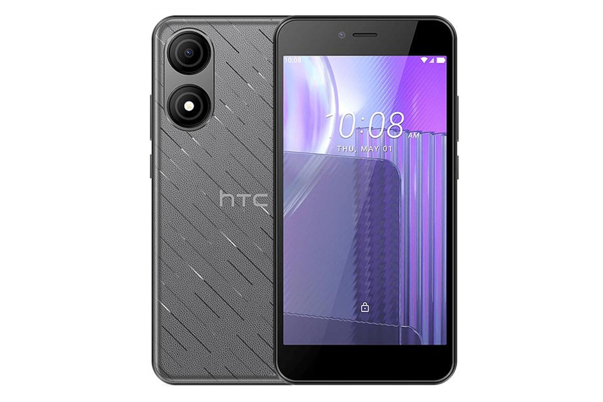 پنل جلو و پشت گوشی موبایل وایلدفایر E5 Life اچ تی سی خاکستری / HTC Wildfire E5 Life