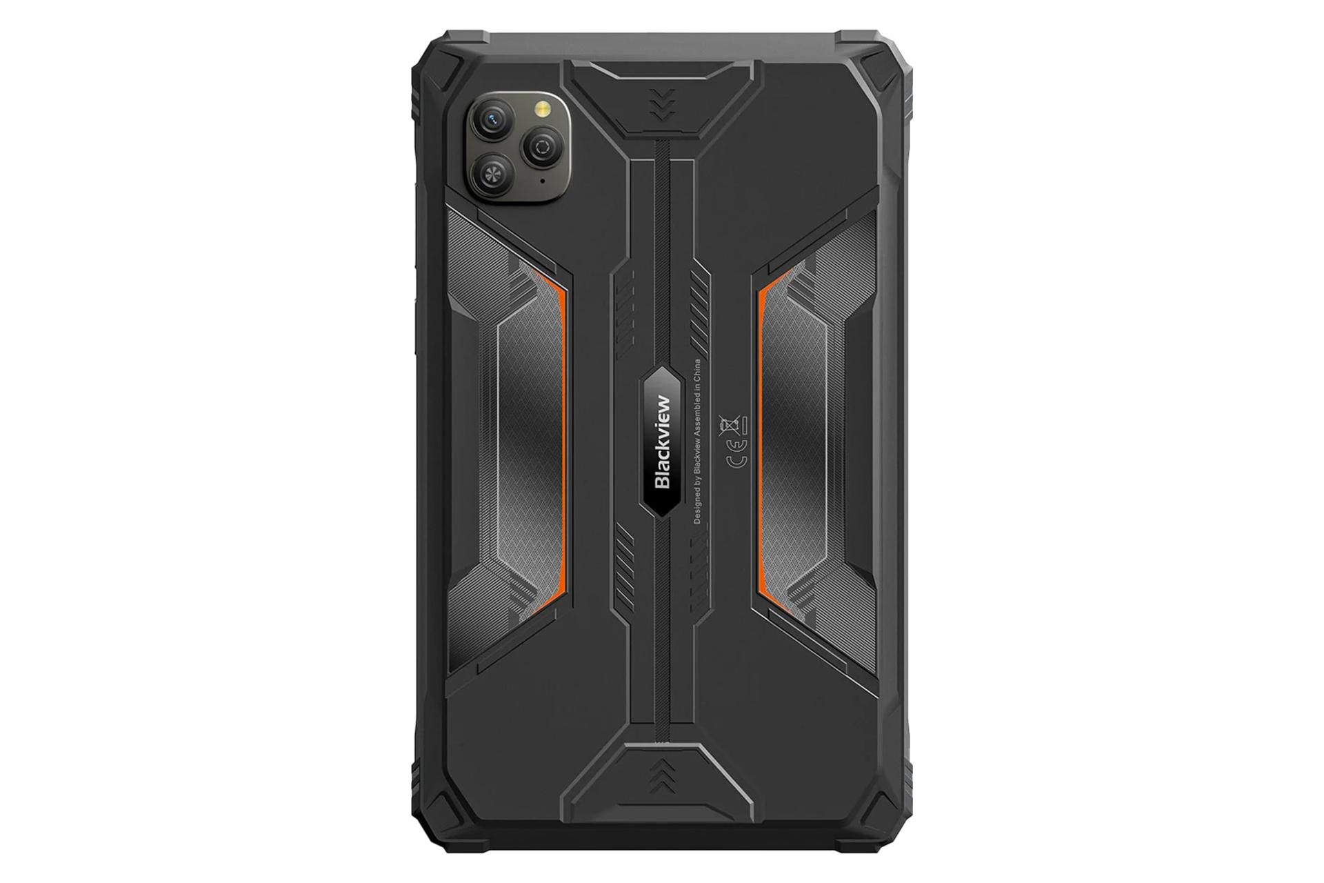 نمای پنل پشت تبلت اکتیو 5 بلک ویو / Blackview Active 5 با نمایش دوربین و لوگوی پنل پشت مشکی