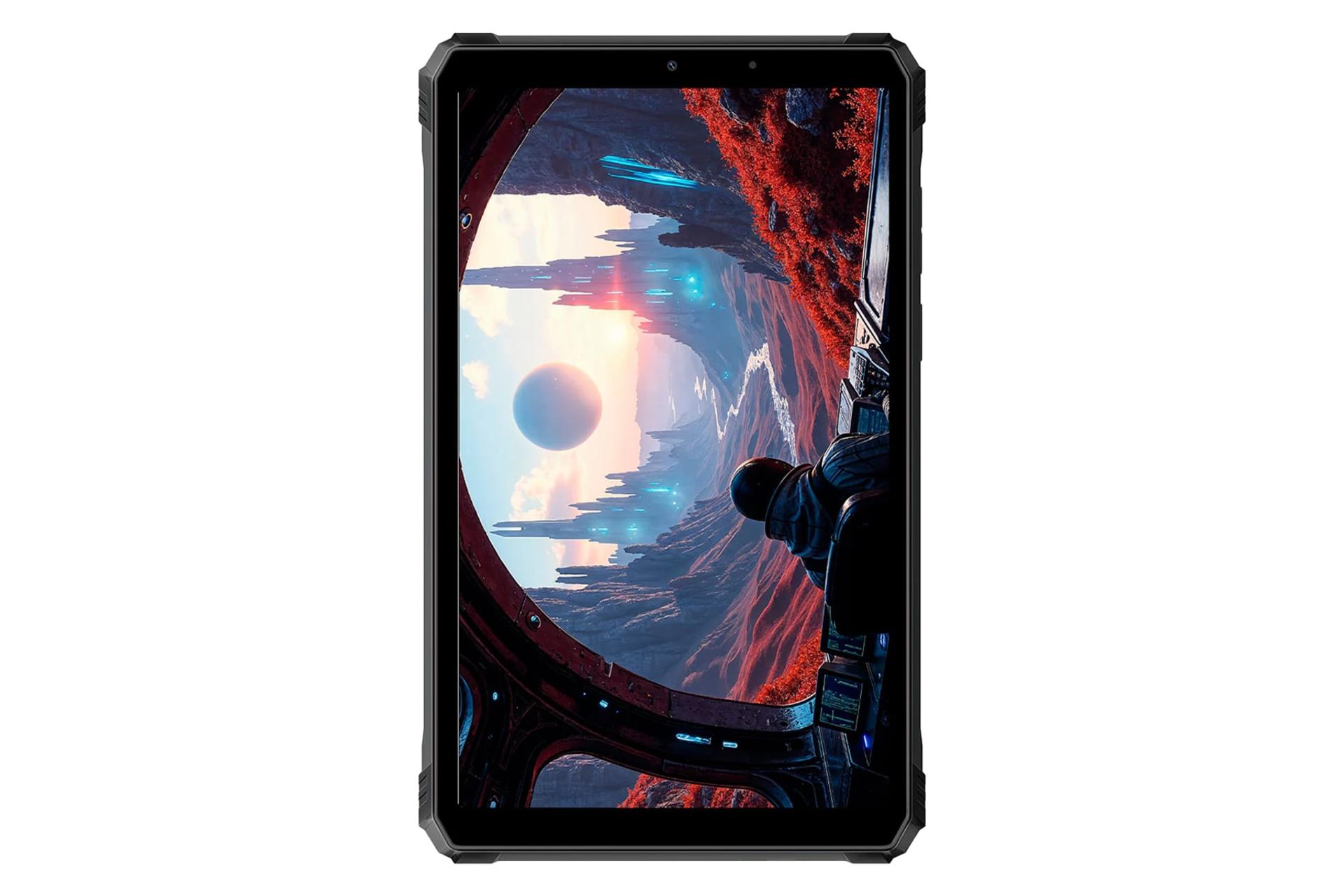 نمای پنل جلوی تبلت اکتیو 5 بلک ویو / Blackview Active 5 با نمایش حاشیه های نمایشگر رنگ مشکی