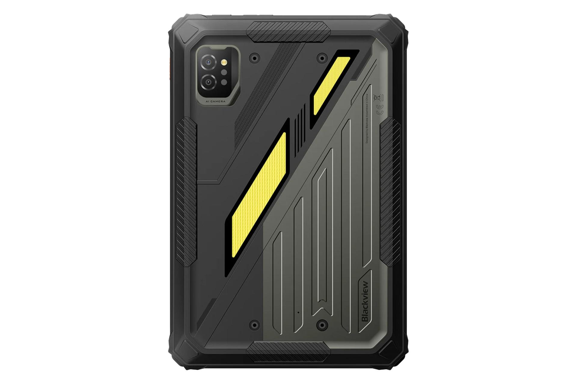 نمای پنل پشت کلی تبلت اکتیو 7 بلک ویو / Blackview Active 7 با نمایش لوگو و دوربین