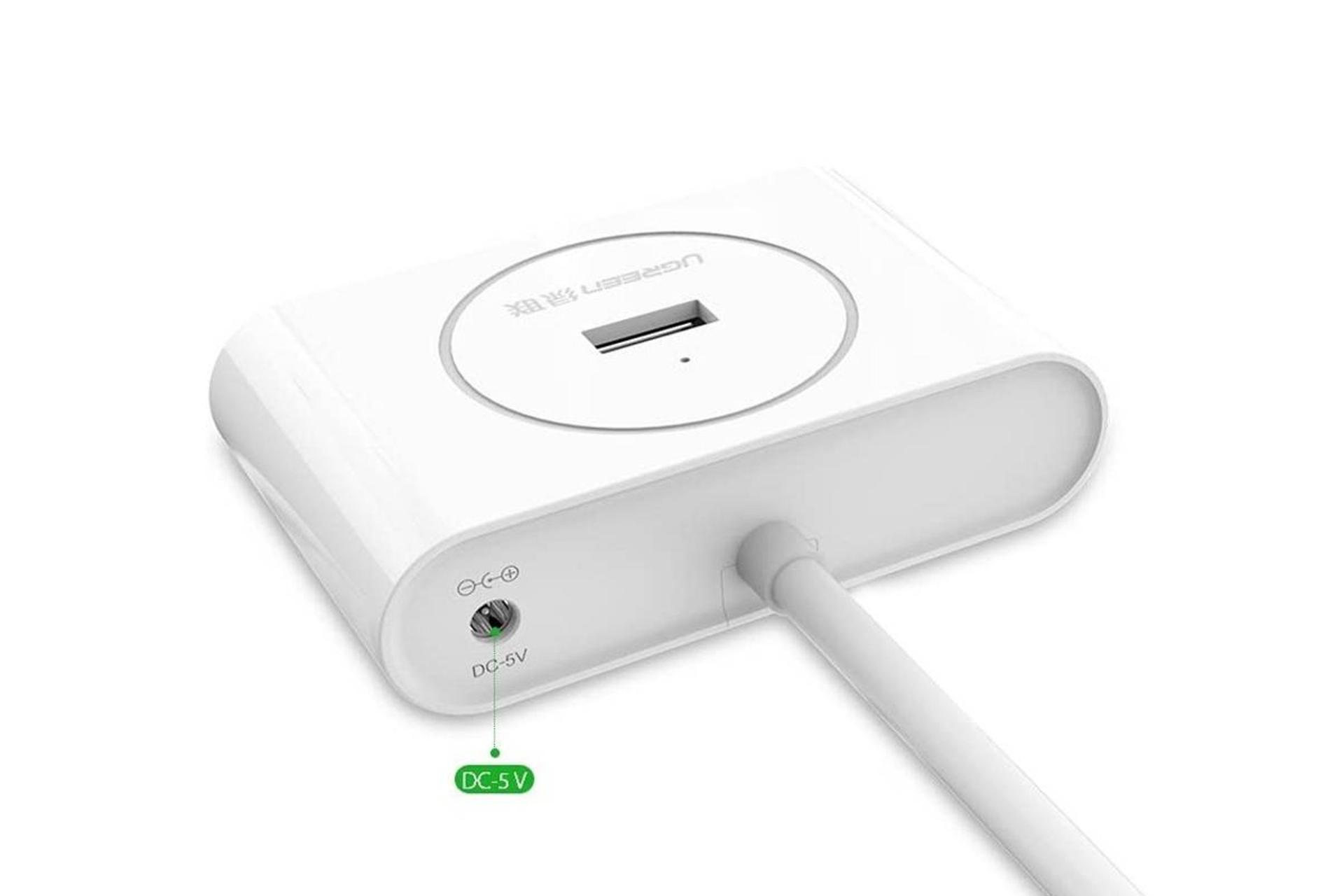 نمای پشت هاب USB هاب USB-A یوگرین 4 پورت مدل UG-20283