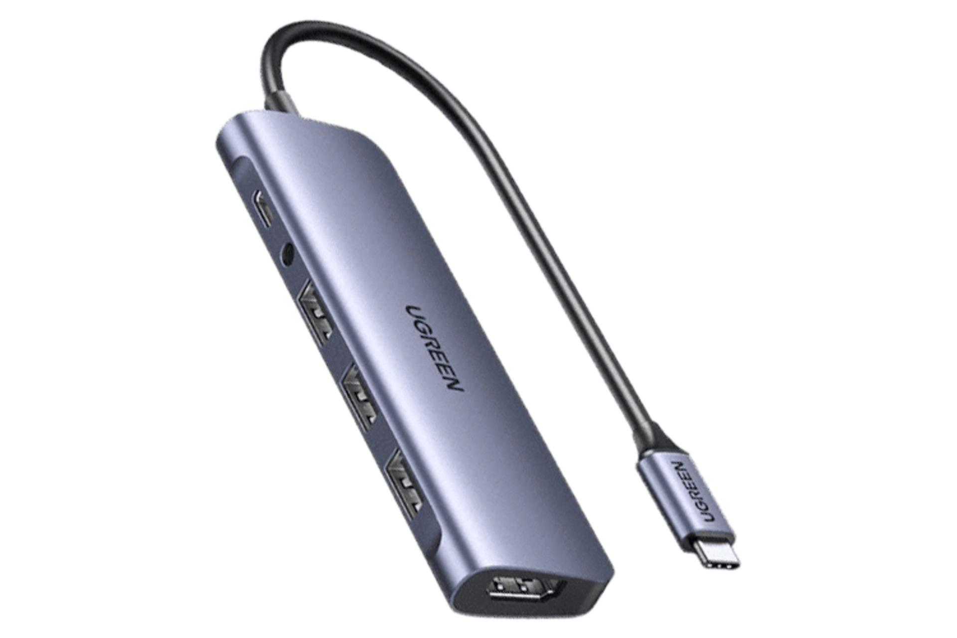 کانکتور هاب USB هاب USB-C یوگرین 5 پورت مدل CM136-50209