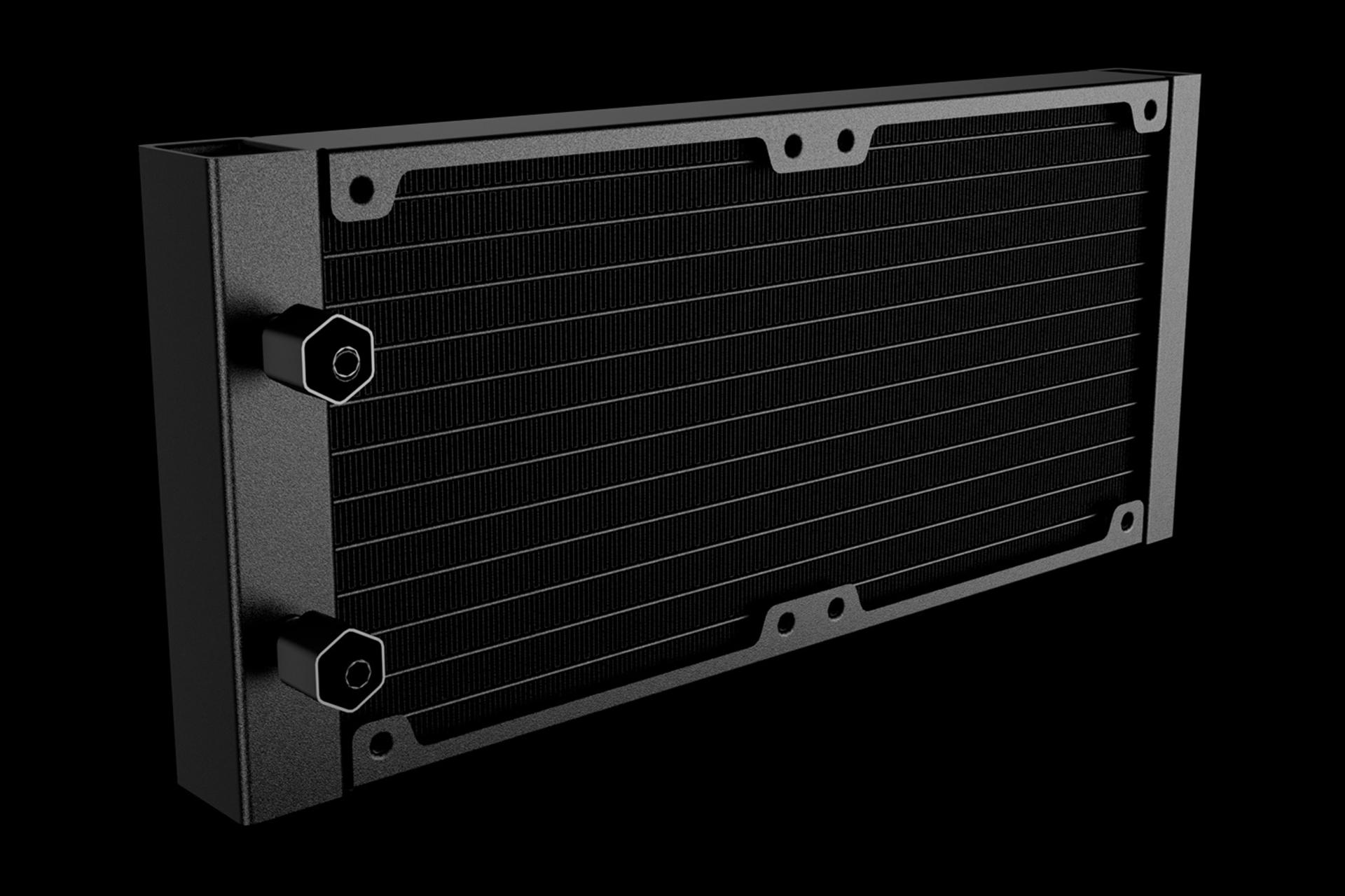 نمای پشت خنک کننده مایع گیم دیاس AURA GL240 LCD