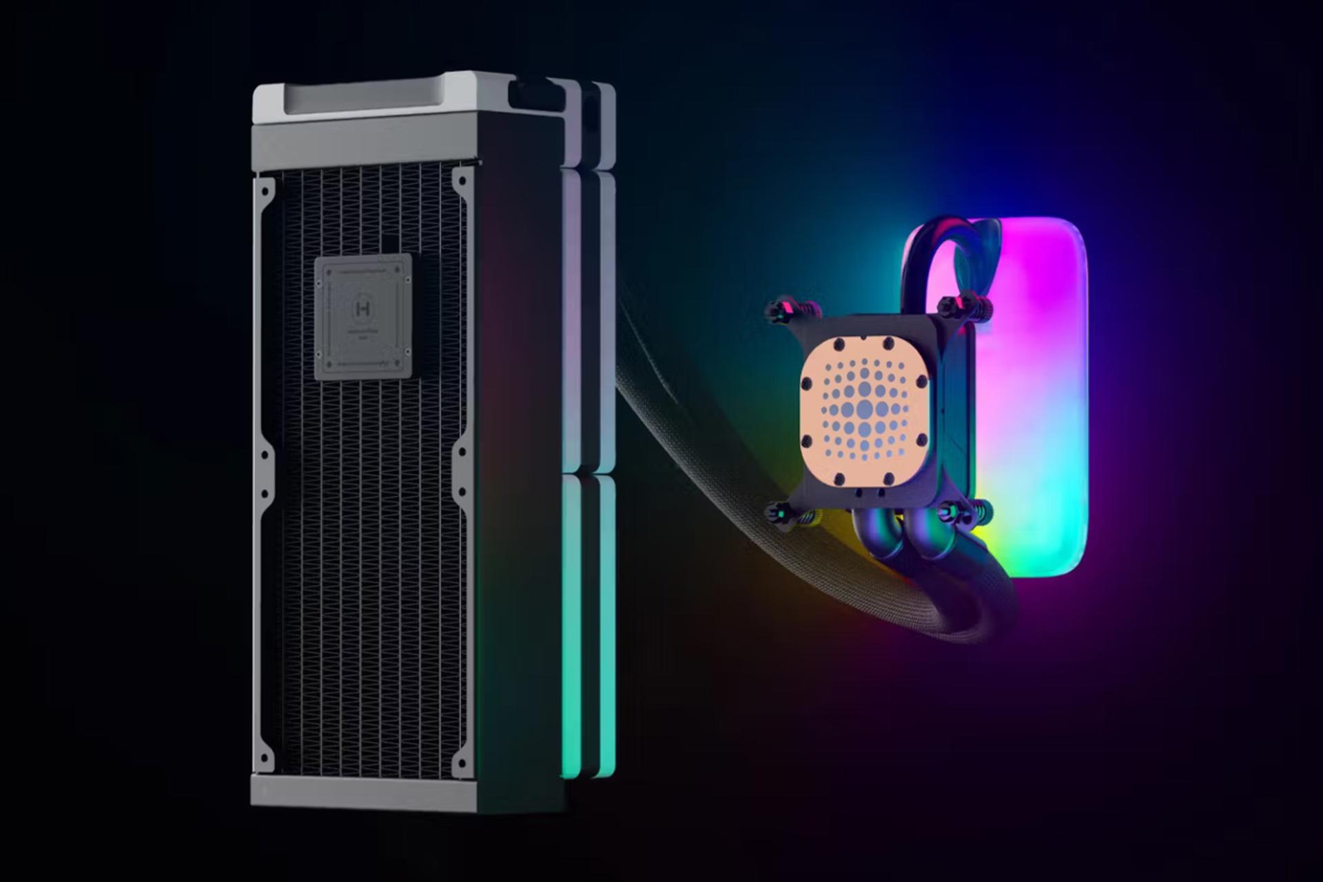 نمای پشت خنک کننده مایع هایت THICC Q60