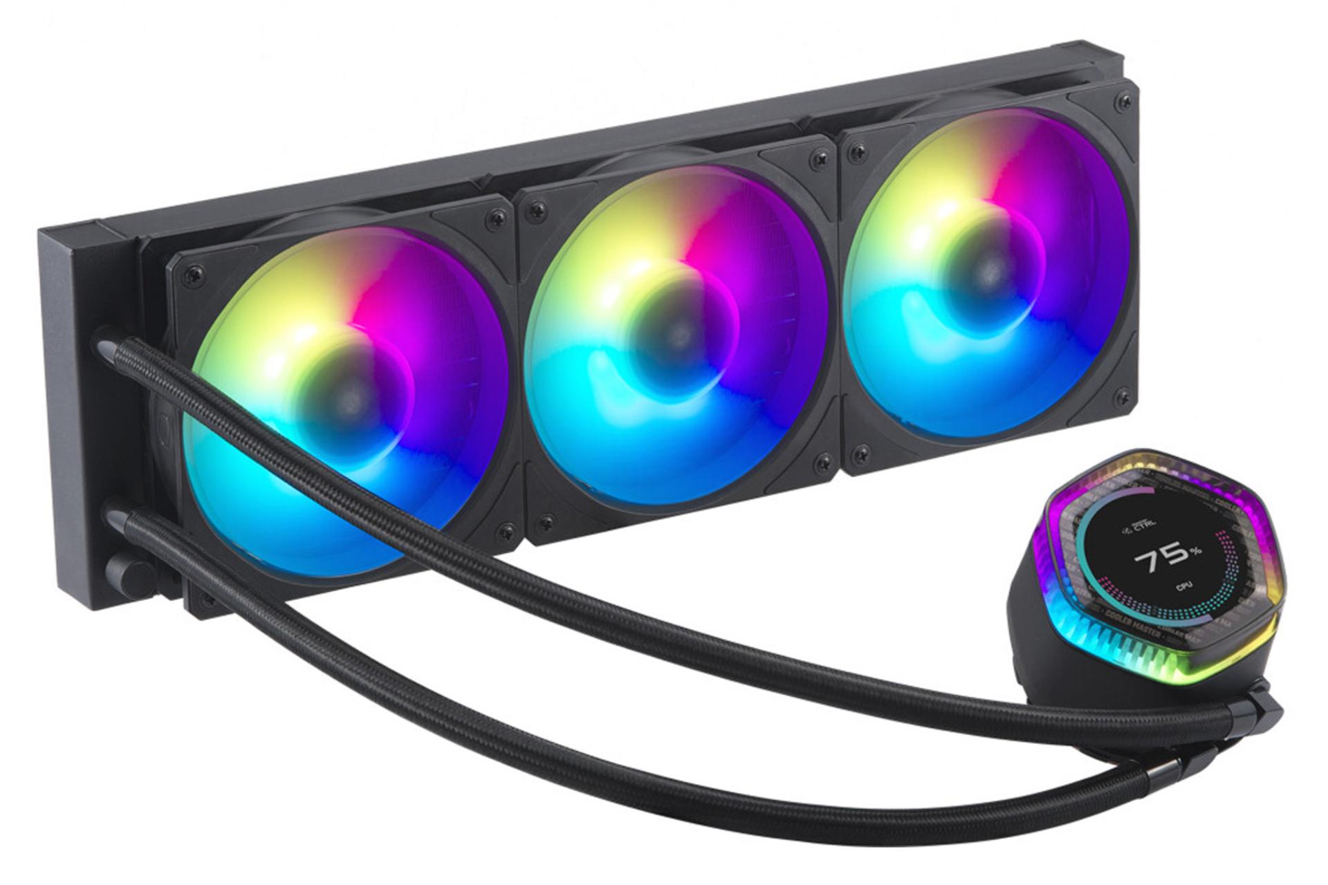 نمای سمت راست خنک کننده مایع کولر مستر MASTERLIQUID 360 ION