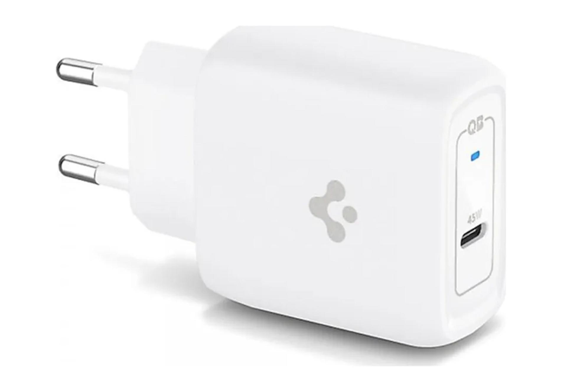 شارژر اسپیگن PowerArc ArcStation Pro 45W رنگ سفید