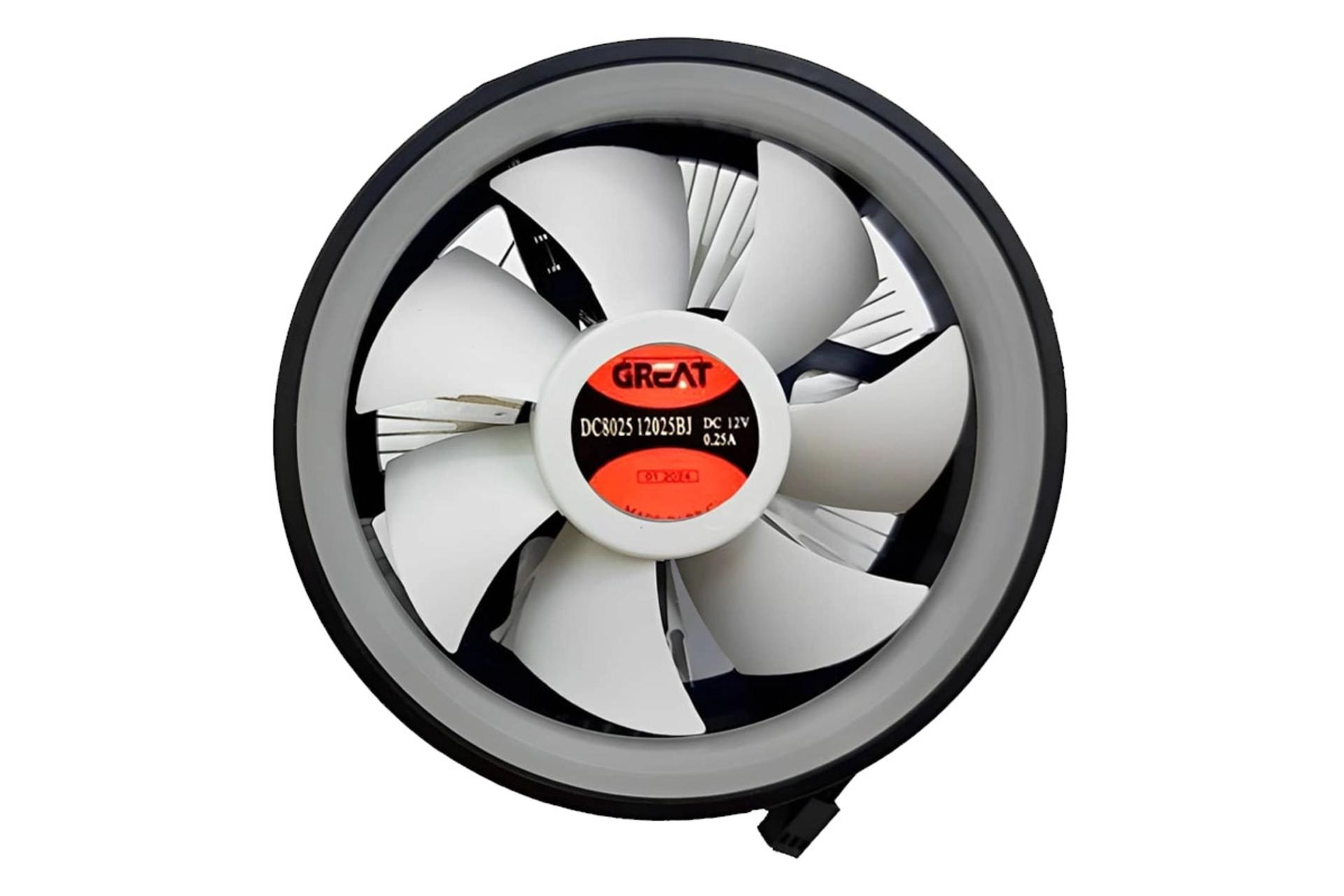 خنک کننده پردازنده گریت LC-65 Combo RGB نمای روبرو