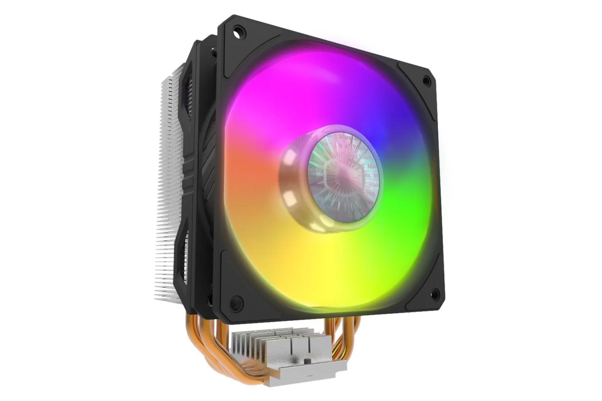 نمای سمت چپ خنک کننده پردازنده کولر مستر HYPER 212 SPECTRUM V2