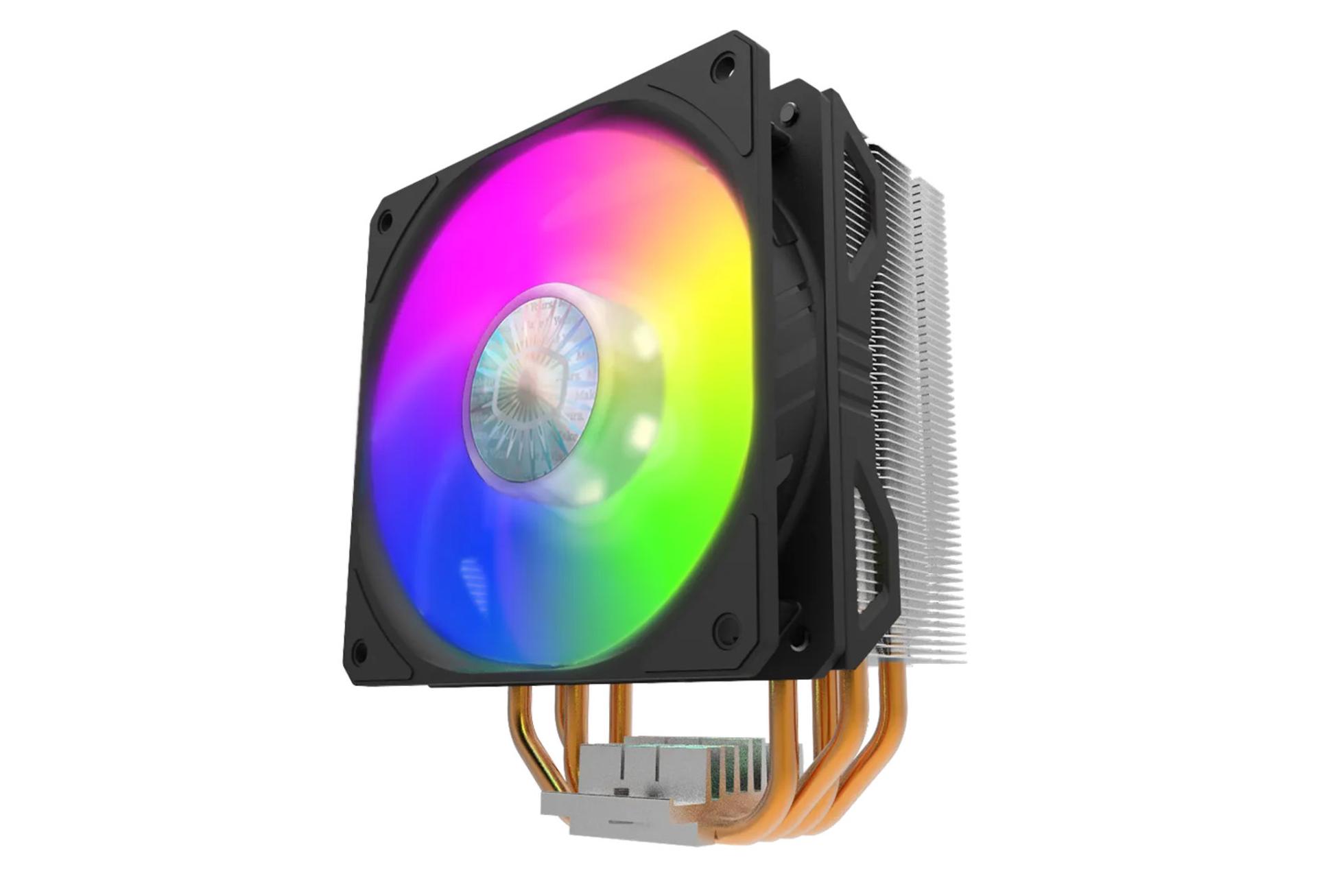 نمای سمت راست خنک کننده پردازنده کولر مستر HYPER 212 SPECTRUM V2