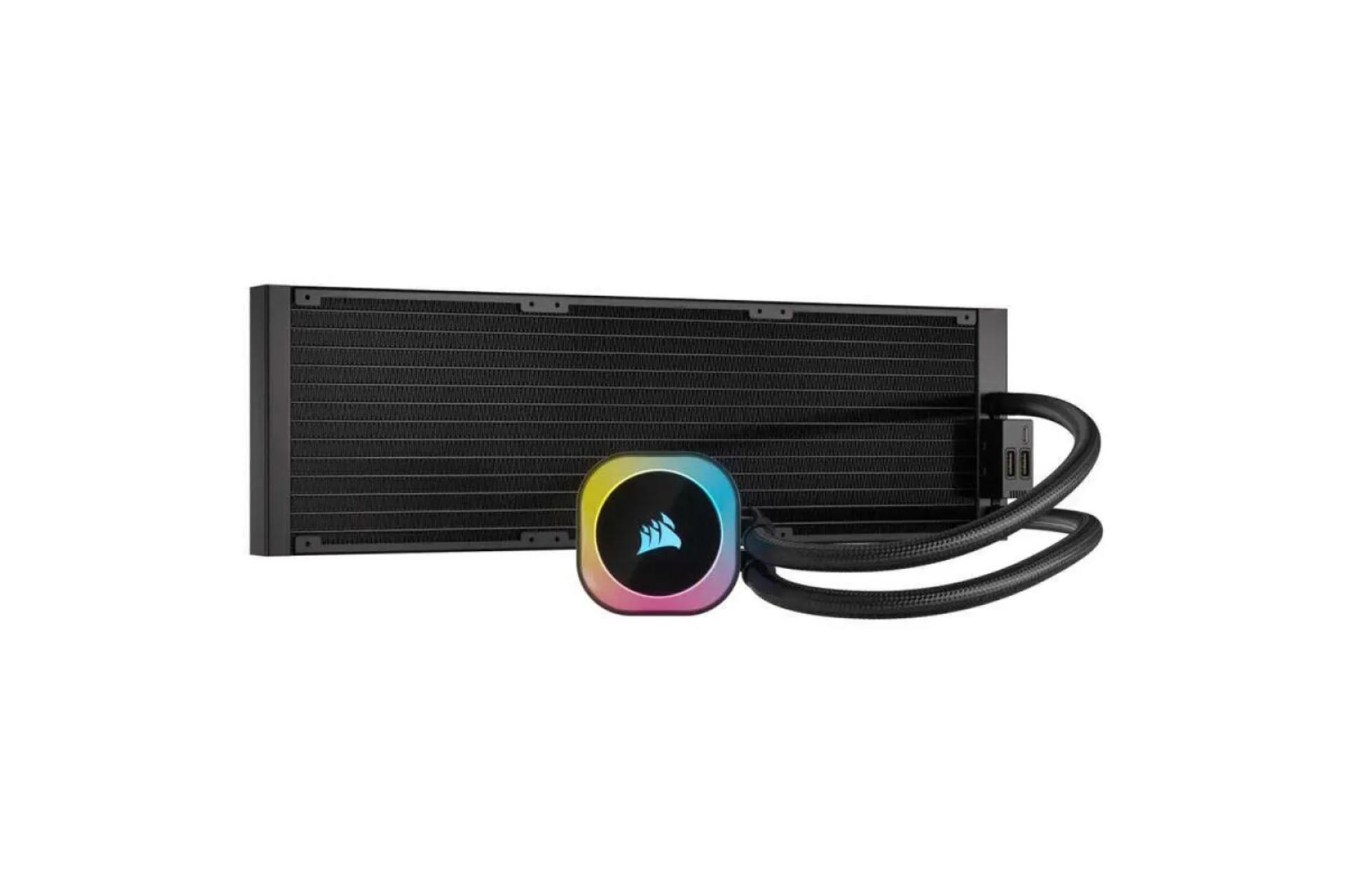 نمای پشت خنک کننده مایع کورسیر iCUE LINK H170i LCD