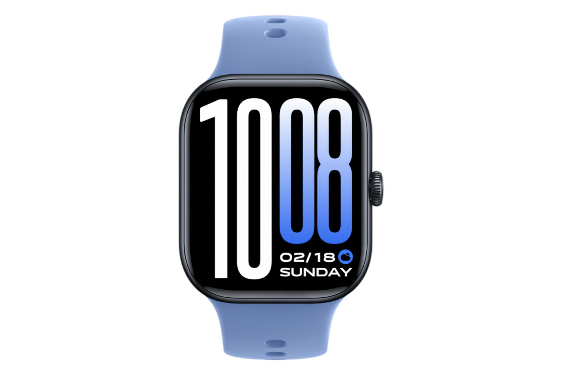 ساعت هوشمند ویوو واچ vivo Watch GT 2 مشکی مات با بند آبی از نمای روبرو