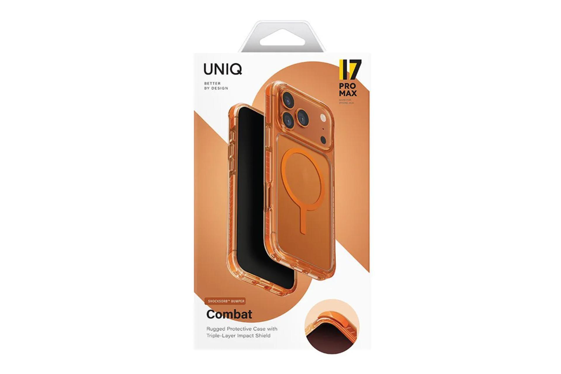 جعبه قاب گوشی یونیک مدل Combat مناسب اپل iPhone 17 Pro Max
