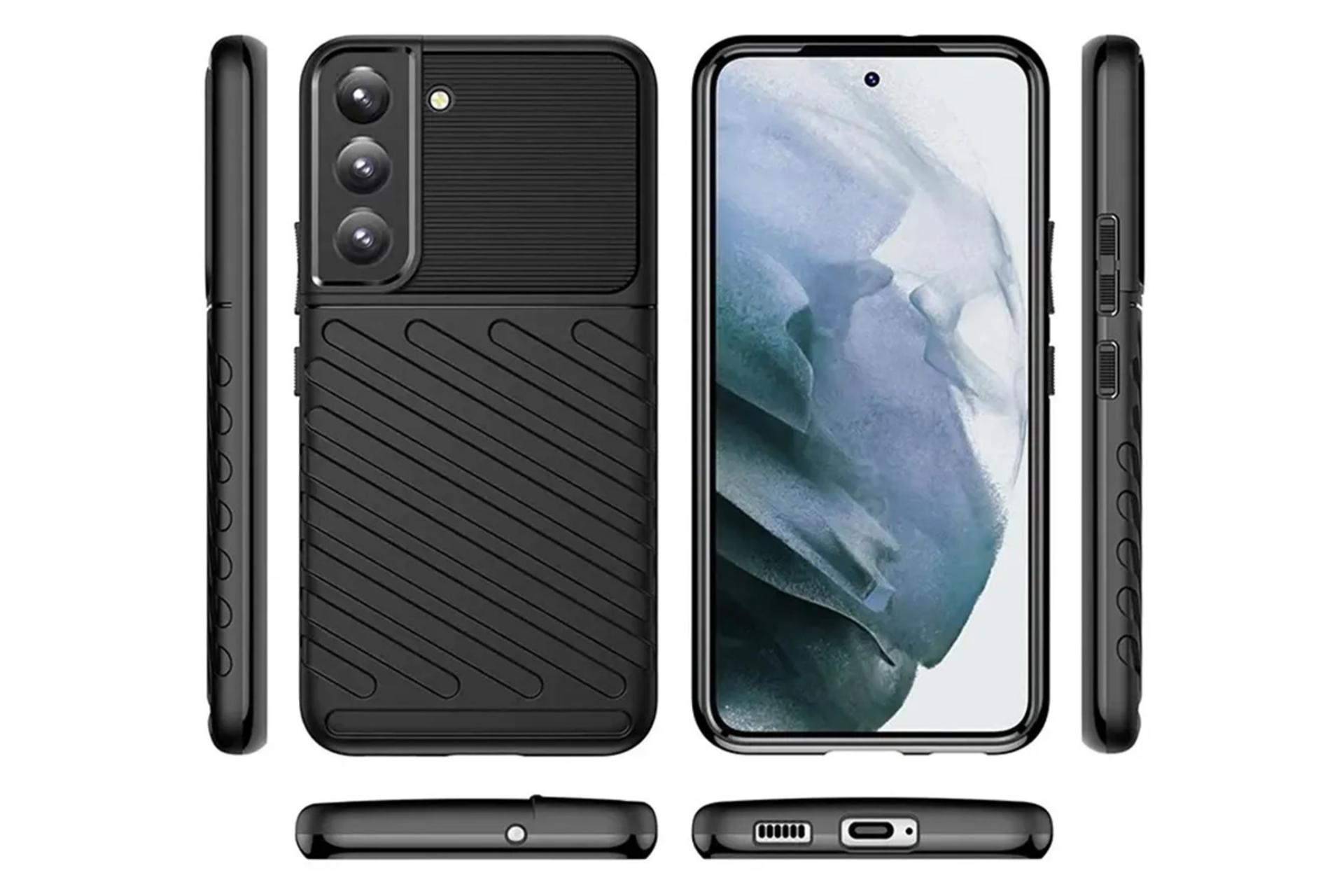 قاب گوشی جیتک مدل Thunder مناسب سامسونگ Galaxy S23 FE رنگ مشکی