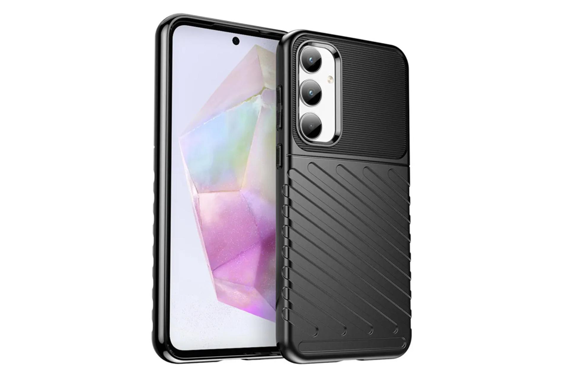 قاب گوشی جیتک مدل Thunder مناسب سامسونگ Galaxy A35 رنگ مشکی