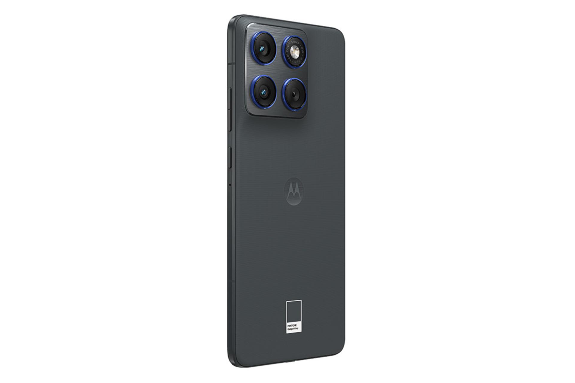 سمت چپ پنل پشت گوشی موبایل موتورولا اج 70 خاکستری تیره / Motorola Edge 70