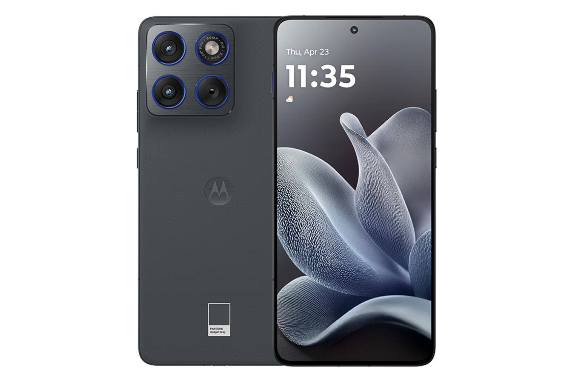 پنل جلو و پشت گوشی موبایل موتورولا اج 70 خاکستری تیره / Motorola Edge 70