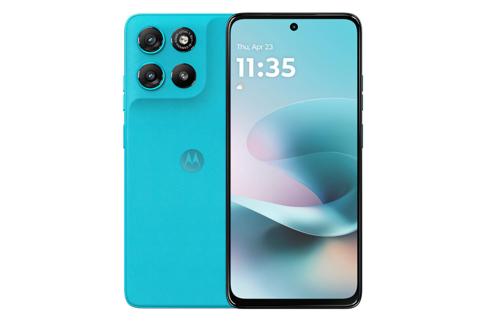 پنل جلو و پشت گوشی موبایل موتو G100 موتورولا نسخه چین آبی / Motorola Moto G100 China