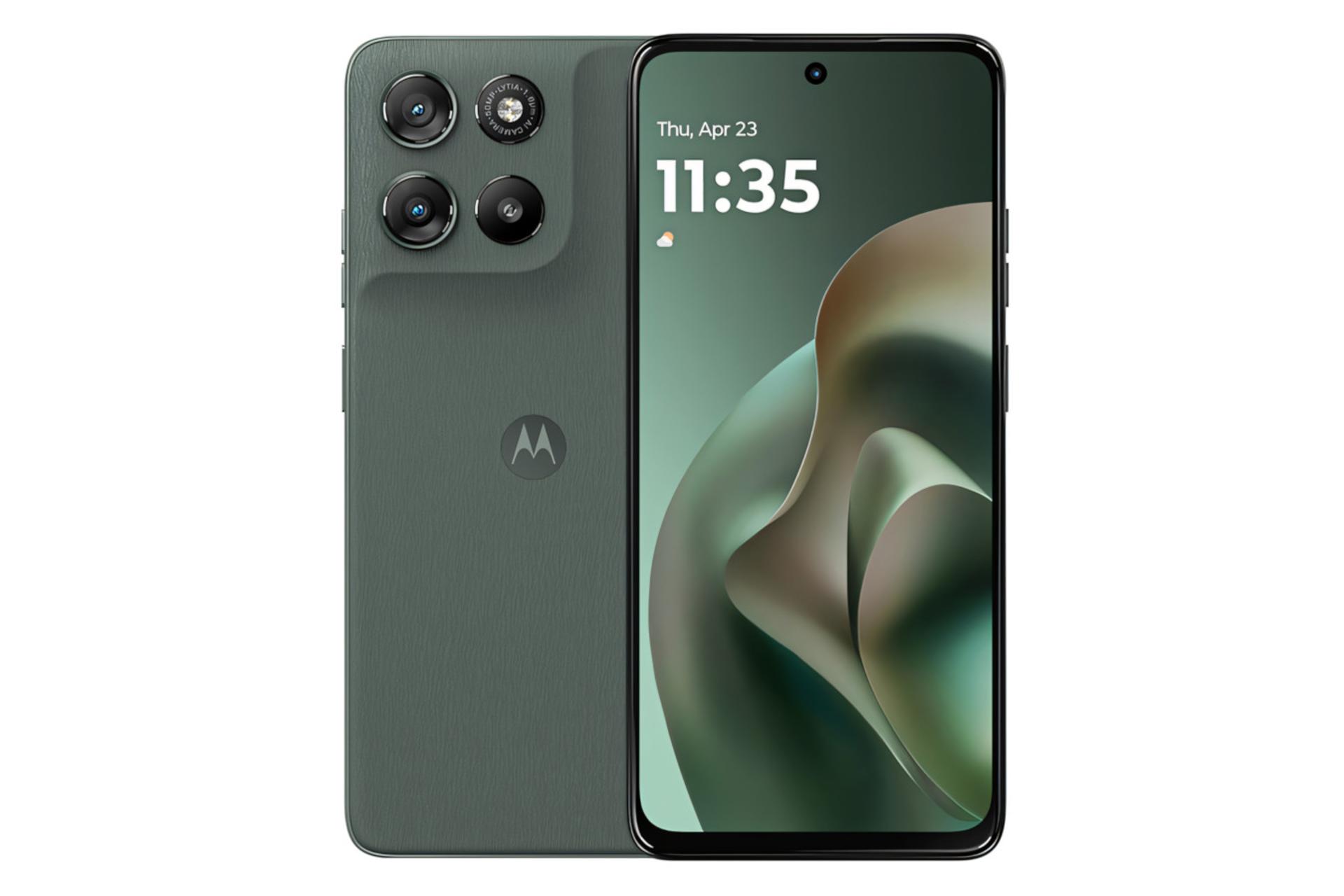 پنل جلو و پشت گوشی موبایل موتو G100 موتورولا نسخه چین سبز تیره / Motorola Moto G100 China