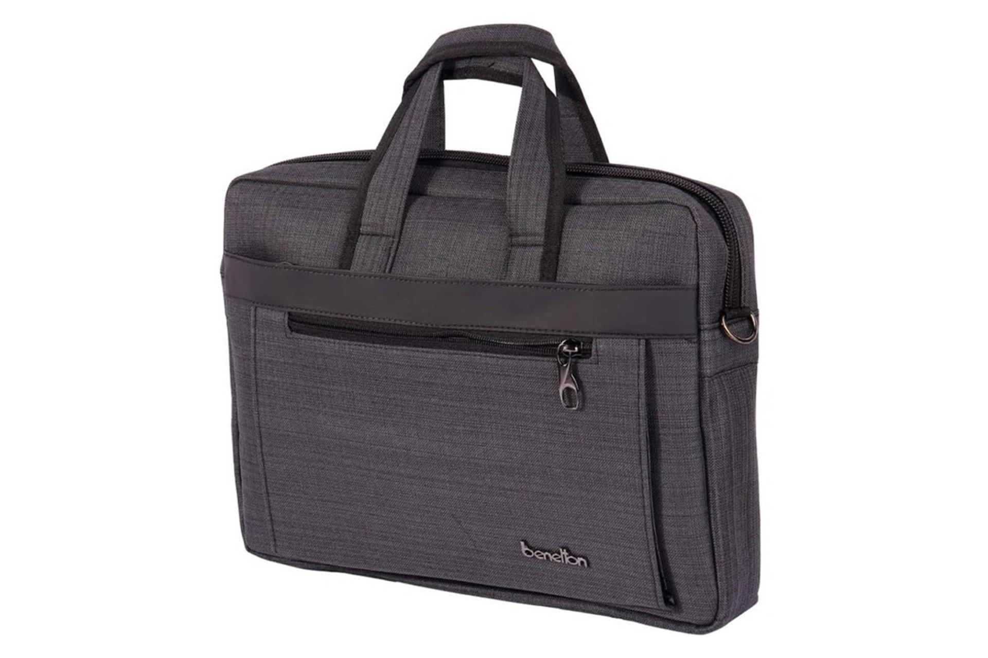 کیف لپ تاپ کیف لپ تاپ بنتون B050 مناسب 15.6 اینچ نمای روبرو