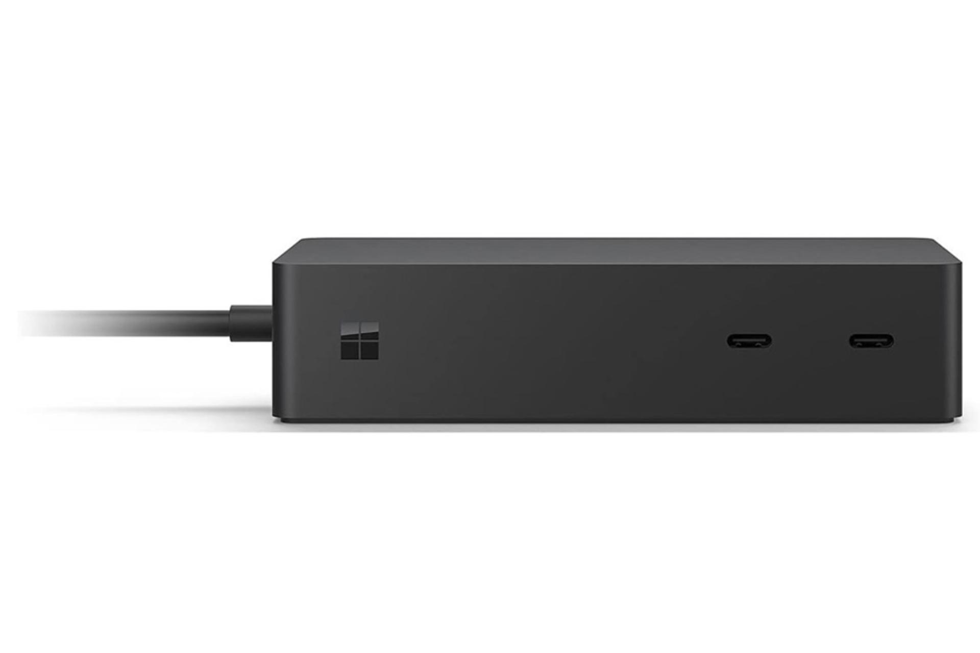 نمای کنار هاب USB هاب مایکروسافت 8 پورت مدل Surface Dock 2