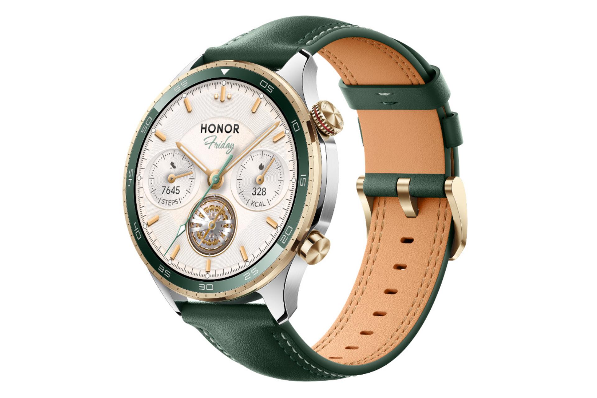 ساعت هوشمند آنر واچ 5 پرو مدل eSIM طلایی / HONOR Watch 5 Pro