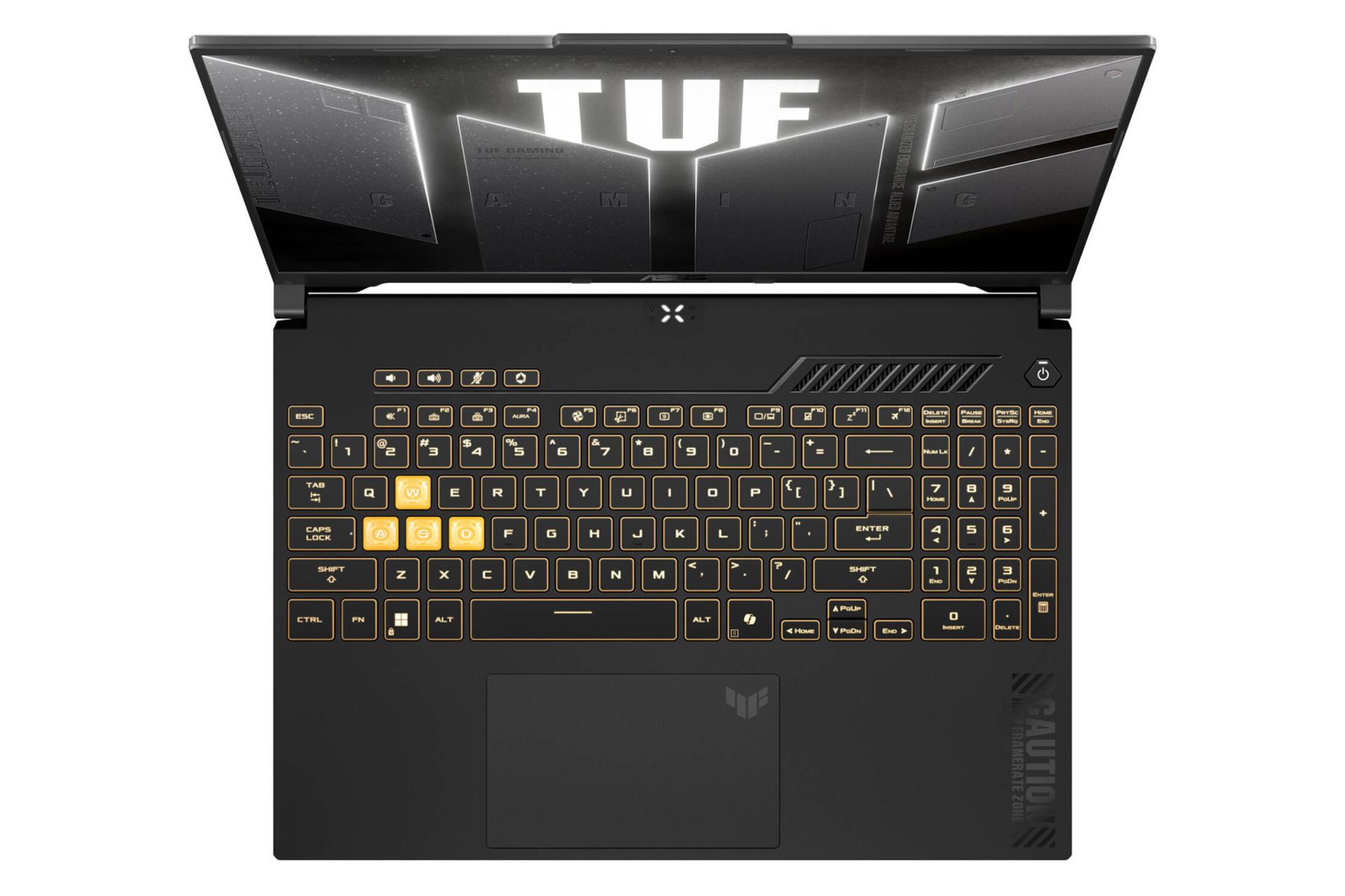 نمای بالا لپ تاپ TUF Gaming F16 FX607VJ ایسوس - Core 5 210H RTX 3050 16GB 512GB