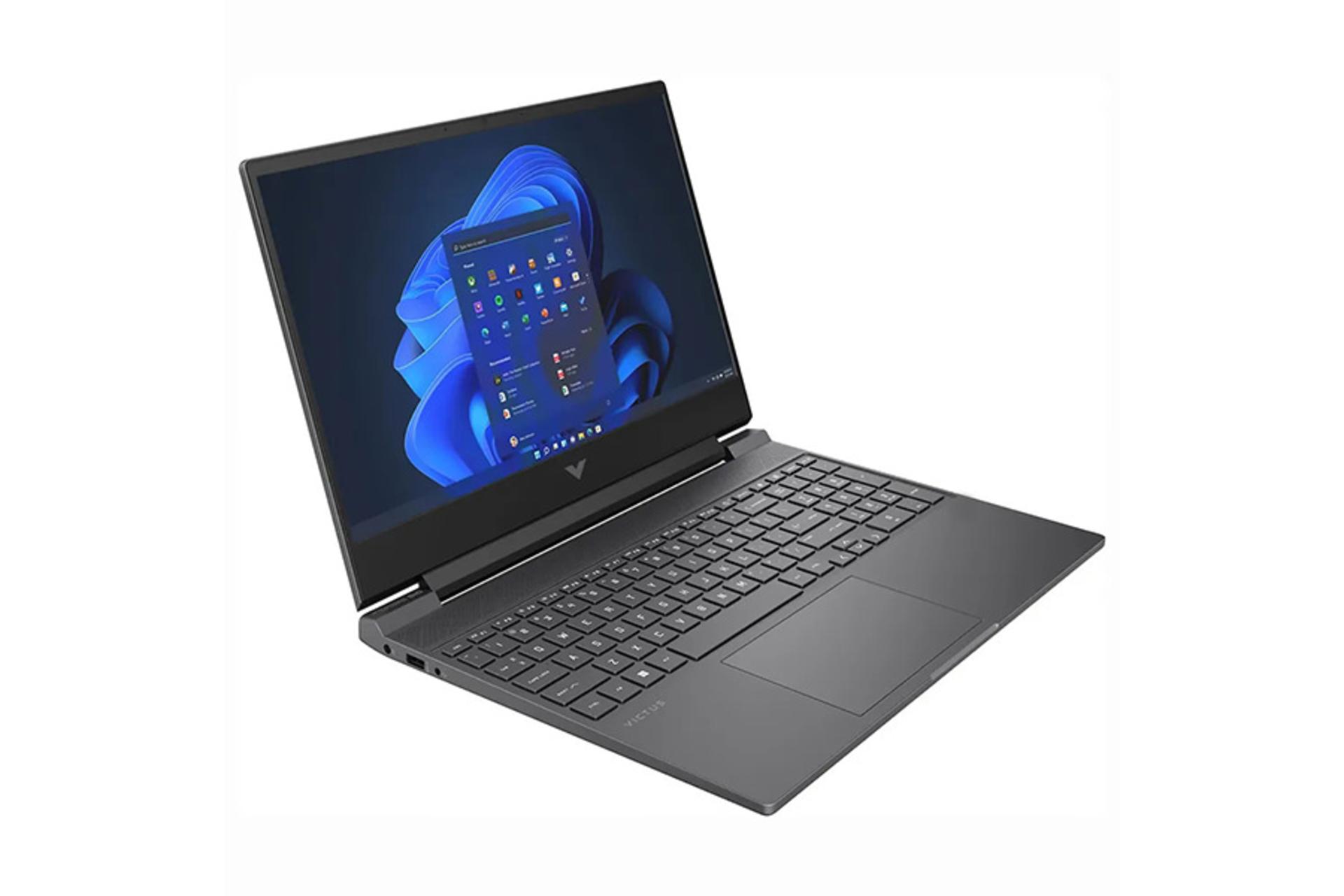 لپ تاپ اچ پی HP Victus 15-fa2093dx نمای جلو و چپ