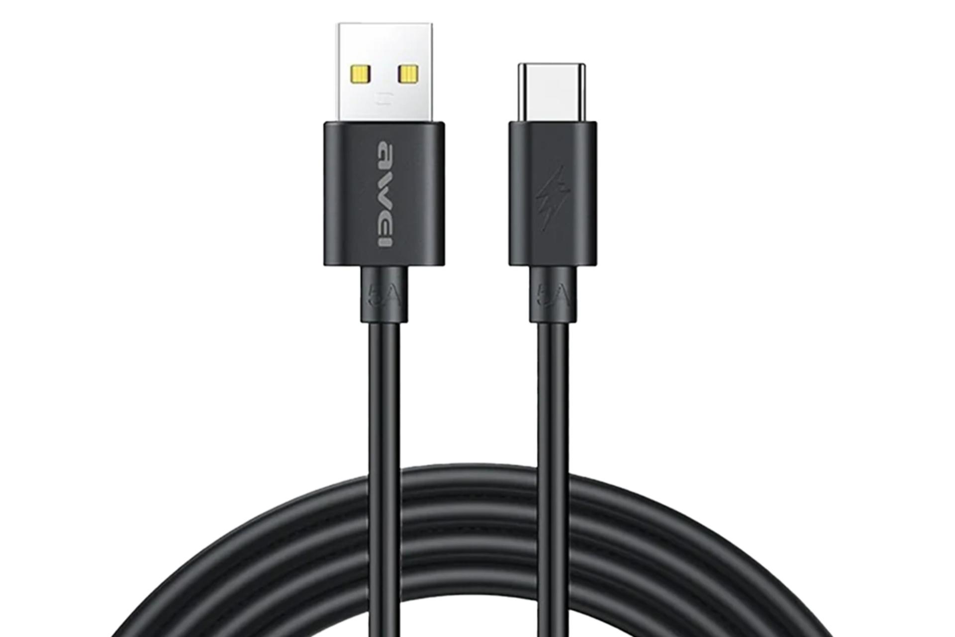 کابل شارژ USB آوی Type-A به Type-C مدل CL-113T با طول 0.3 متر