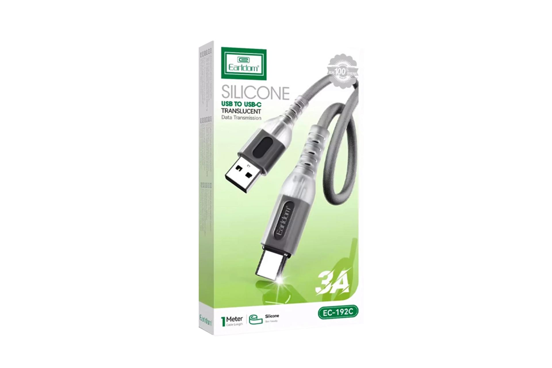 جعبه کابل شارژ USB ارلدام Type-A به Type-C مدل EC-192C با طول 1 متر