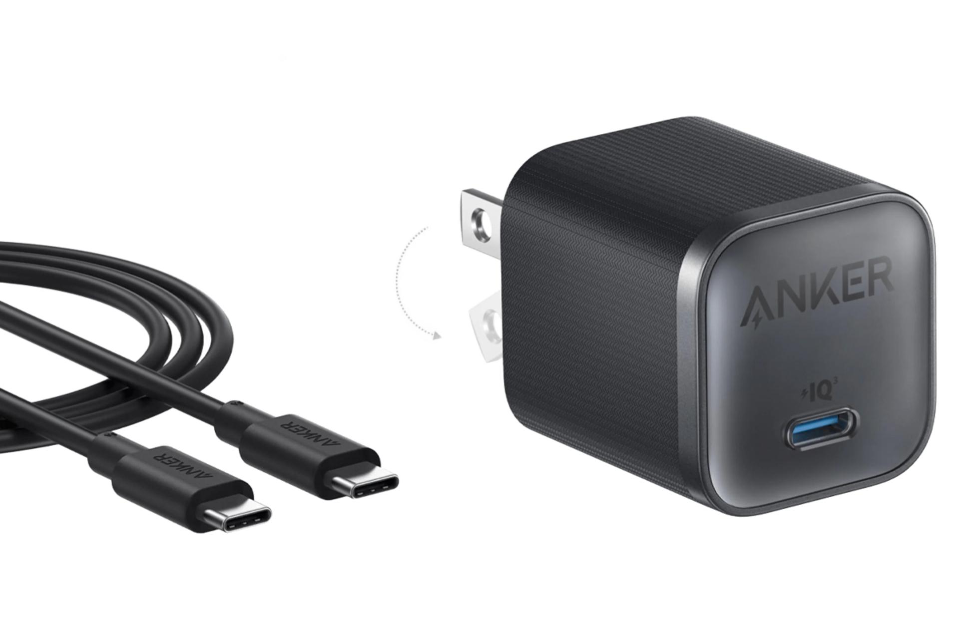 شارژر انکر Nano Charger 45W A2692 همراه با کابل Type-C