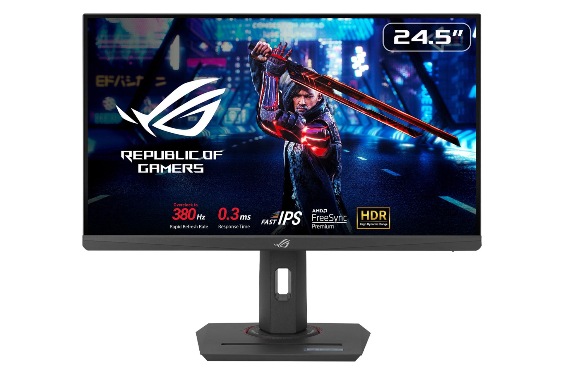 مانیتور ایسوس 25 اینچ مدل ROG Strix XG259QNS نمای روبرو