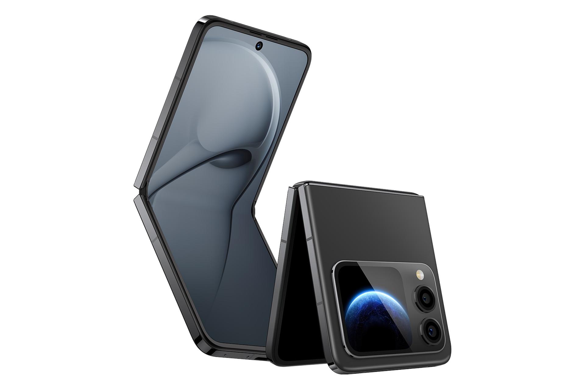 پنل جلو و پشت گوشی موبایل نوا فلیپ اس هواوی مشکی مات / Huawei nova Flip S