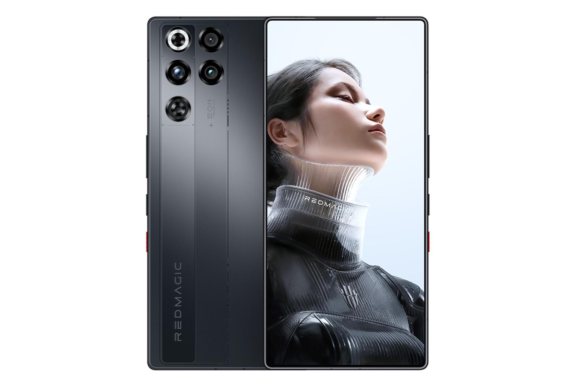 پنل جلو و پشت گوشی موبایل نوبیا رد مجیک 11 پرو زد تی ای مشکی / ZTE nubia RedMagic 11 Pro