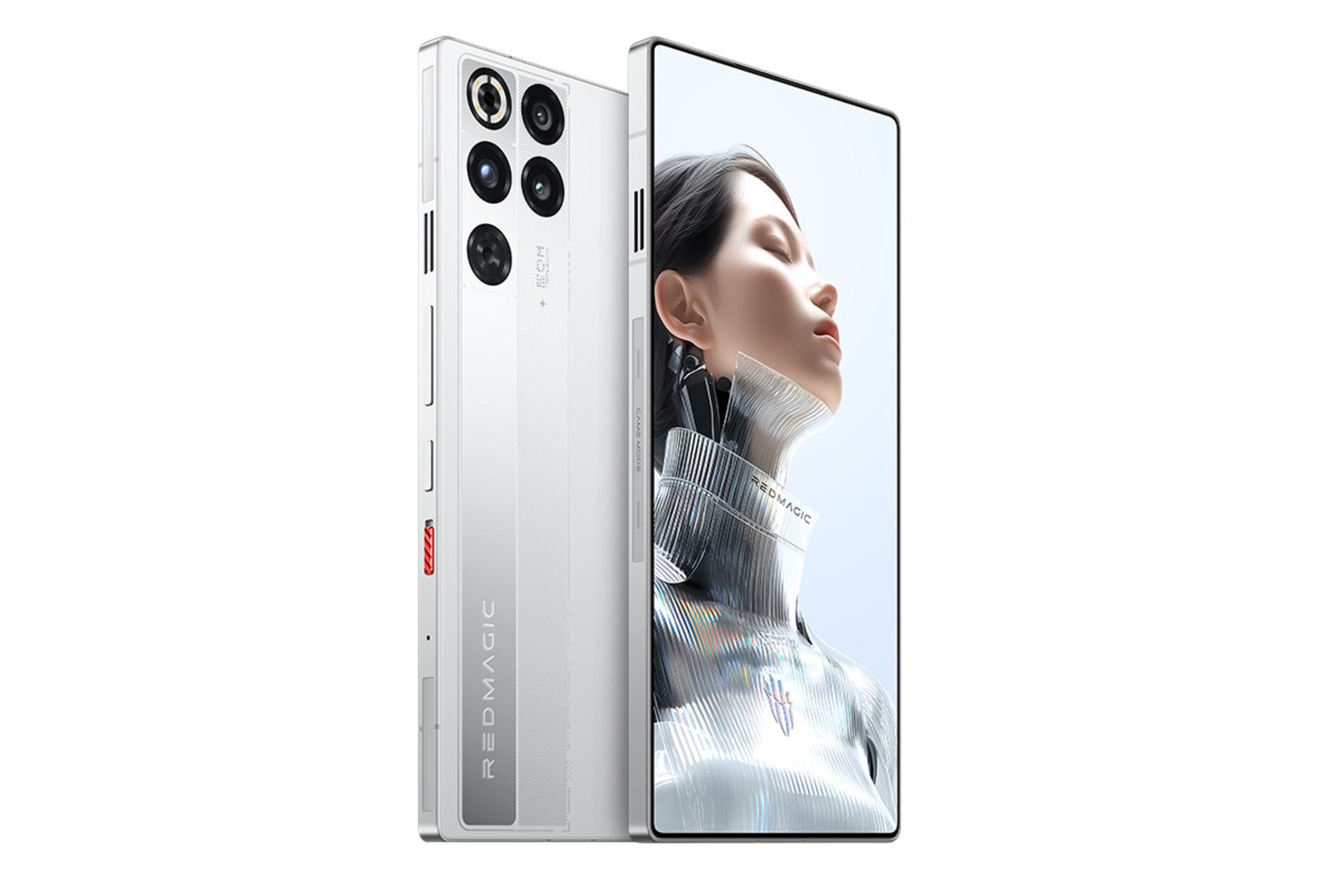 نمای جانبی گوشی موبایل نوبیا رد مجیک 11 پرو زد تی ای نقره ای / ZTE nubia RedMagic 11 Pro