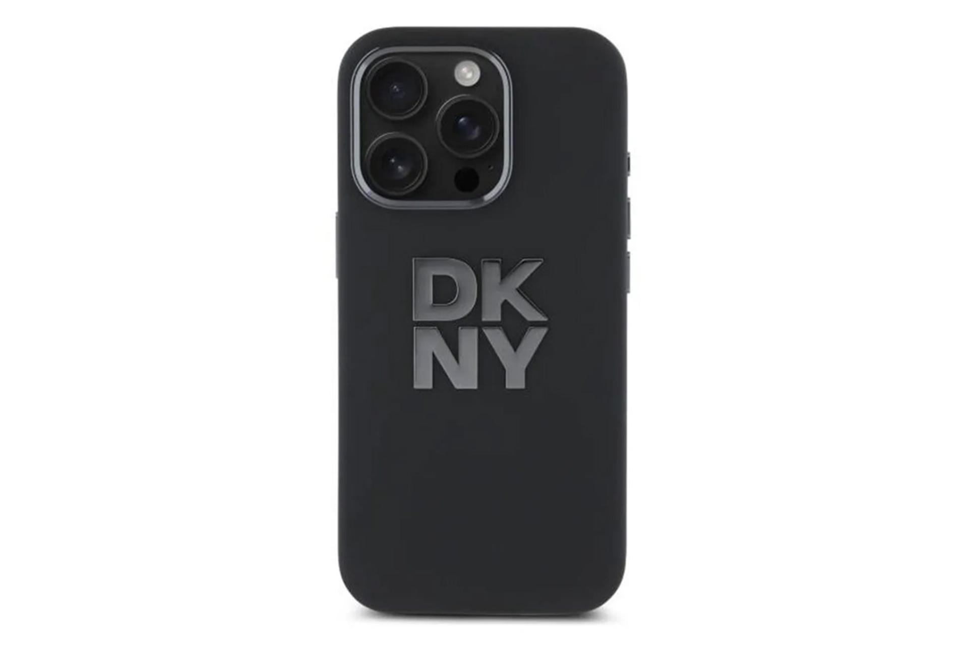 نمای پشت قاب گوشی دی کی ان وای مدل Liquid Silicone Metal Logo مناسب اپل iPhone 16 Pro Max