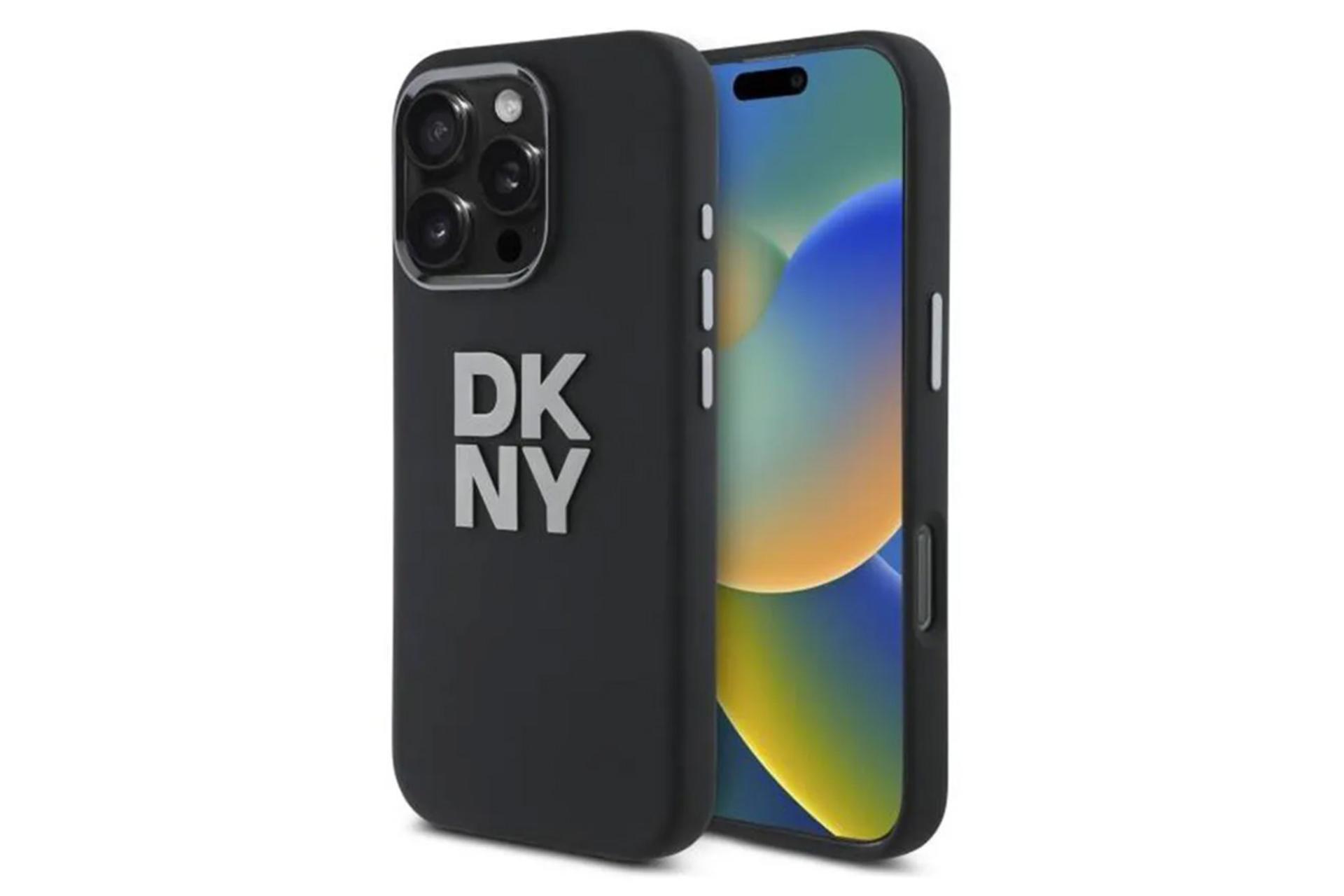 قاب گوشی دی کی ان وای مدل Liquid Silicone Metal Logo مناسب اپل iPhone 16 Pro Max