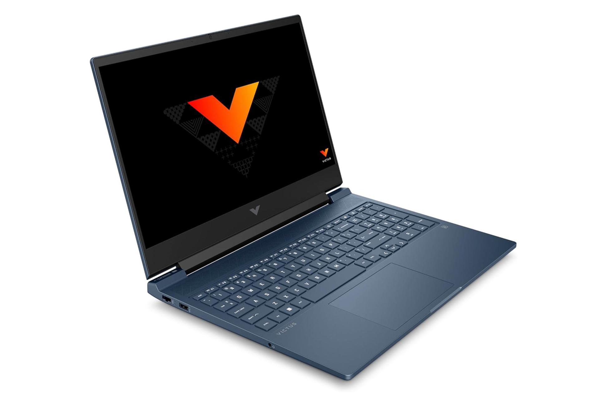 لپ تاپ اچ پی HP Victus 16-r1009nia نمای جلو و چپ