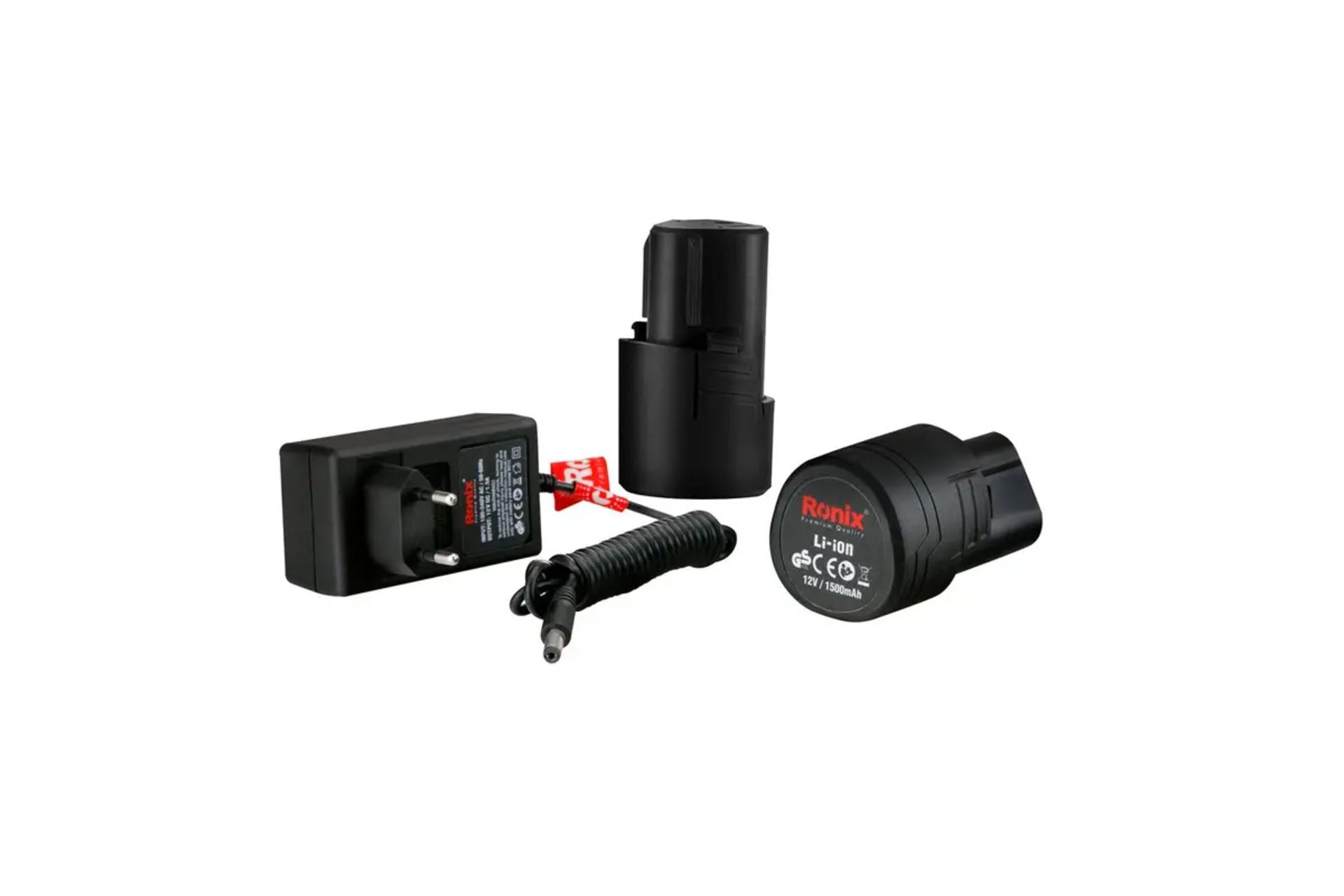 اقلام همراه دریل پیچ گوشتی شارژی رونیکس 8012