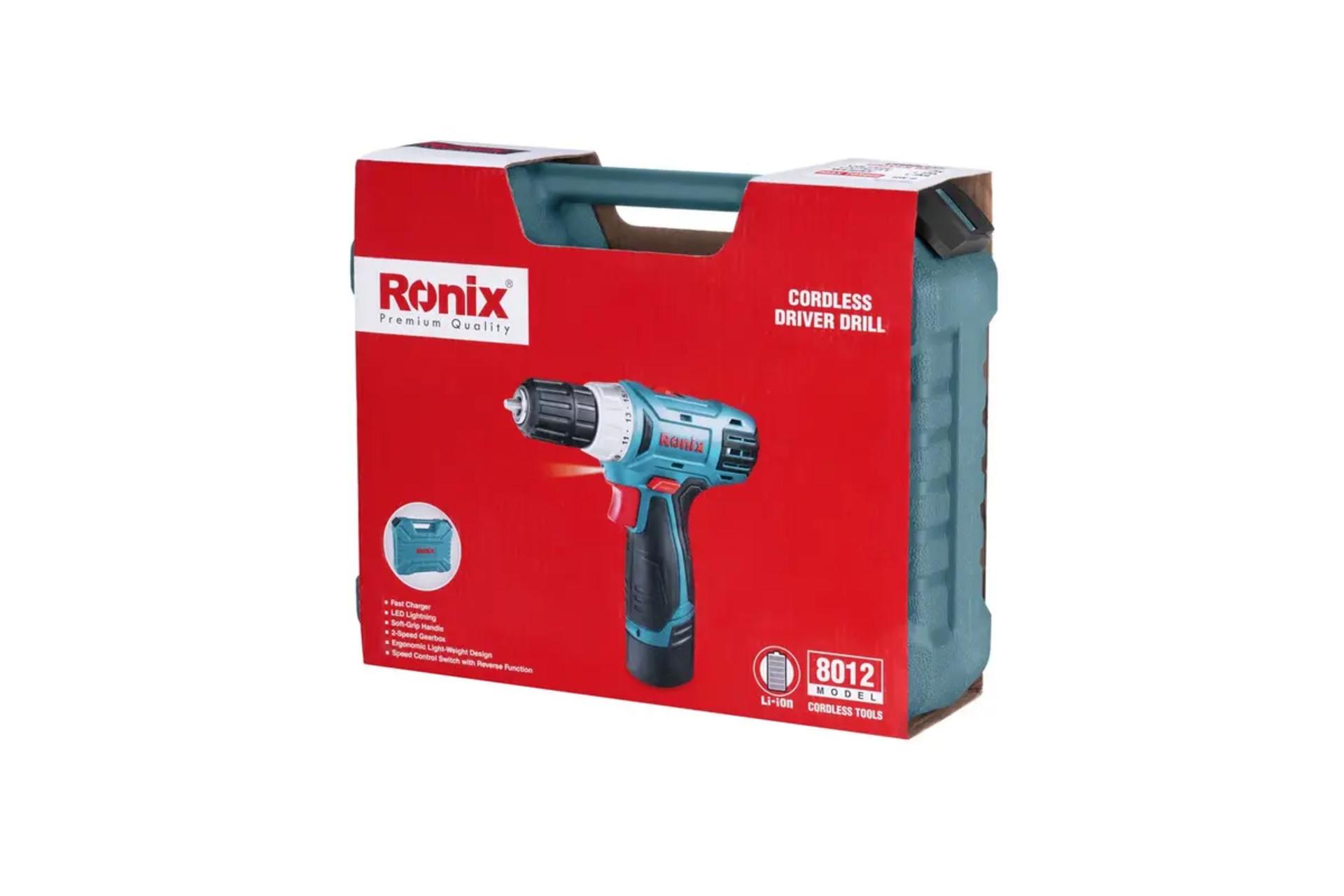 جعبه دریل پیچ گوشتی شارژی رونیکس 8012