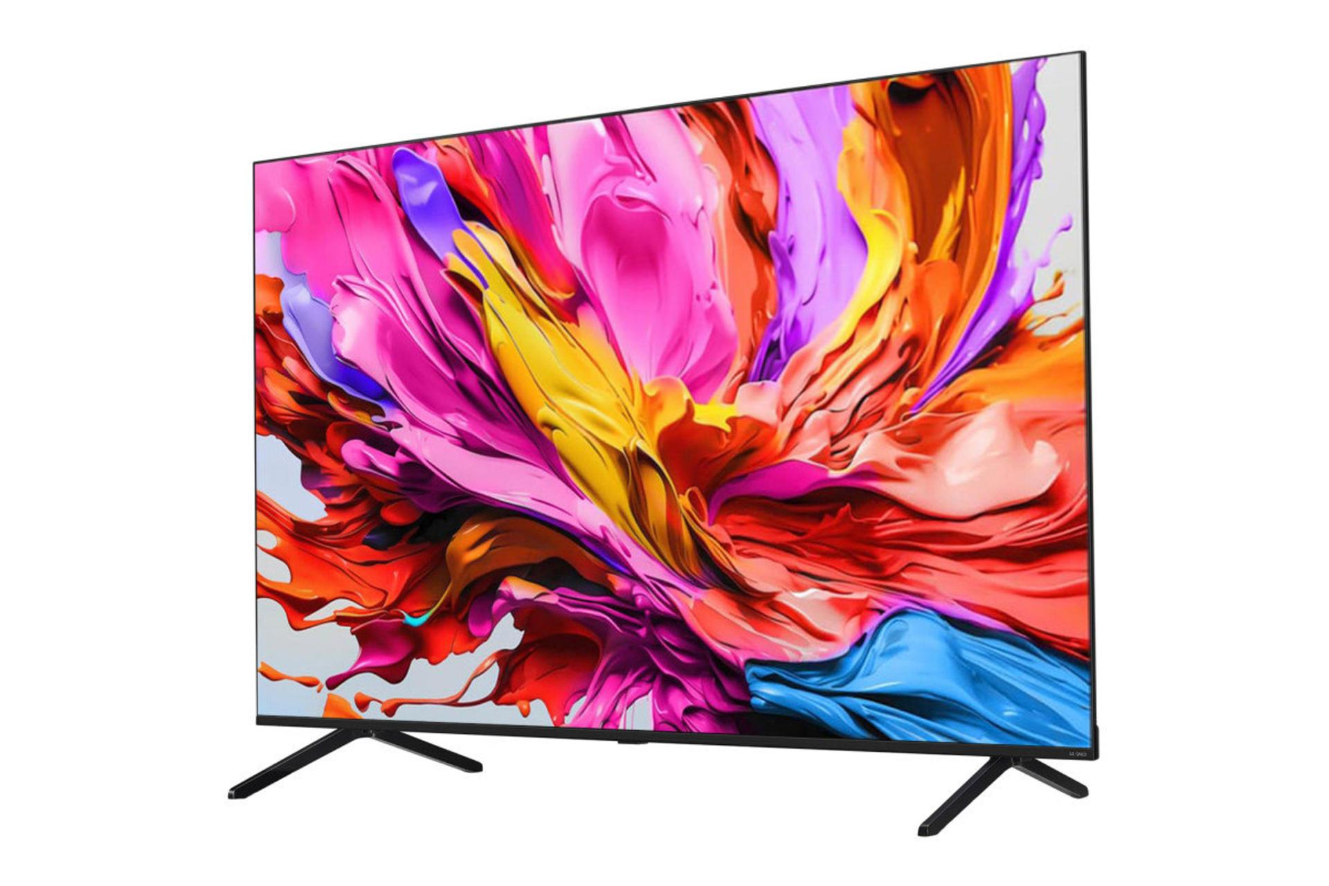 تلویزیون ال جی LG QNED91 2025 نمای جلو و راست