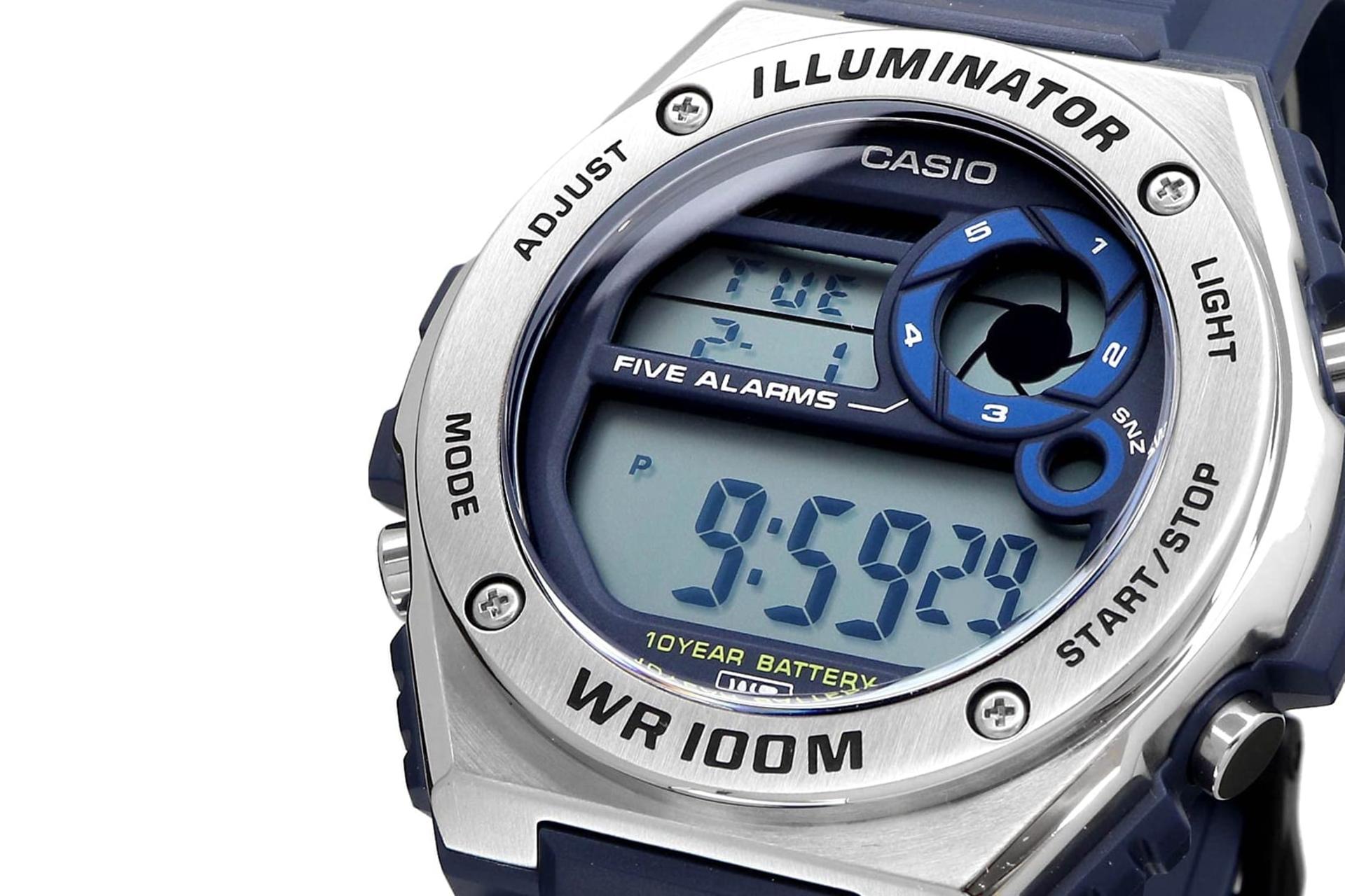 ساعت مچی مردانه کاسیو Casio Standard MWD-100H-2AV از نمای روبرو