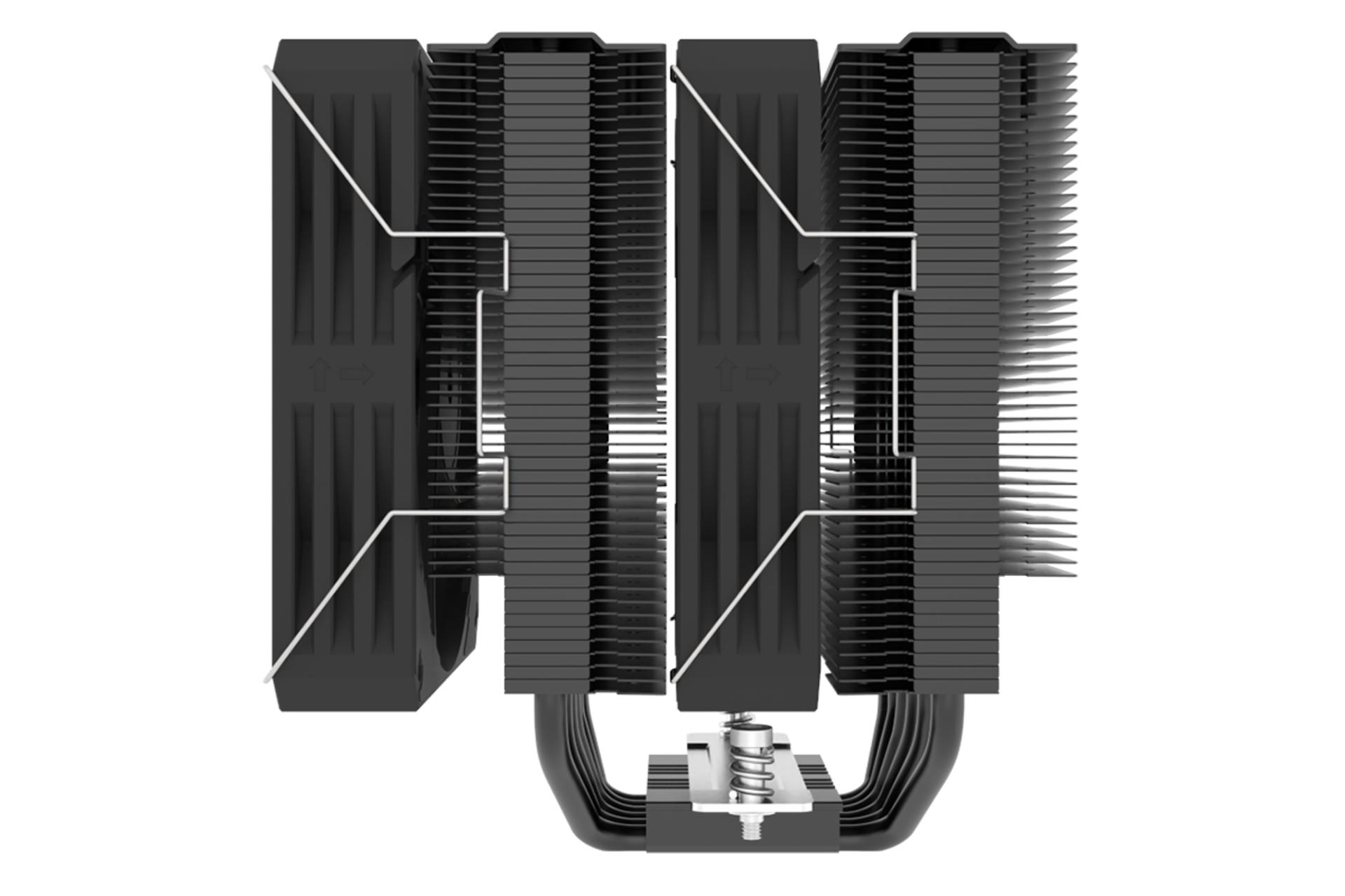 نمای کنار خنک کننده پردازنده گیم مکس Twin 600 BK