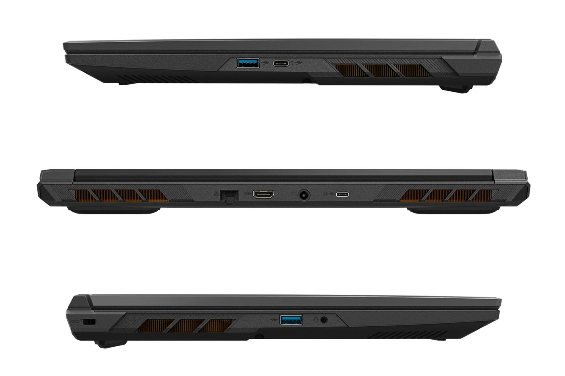 نمای کنار لپ تاپ G6X 9MG گیگابایت - Core i7-13650HX RTX 4050 16GB 1TB