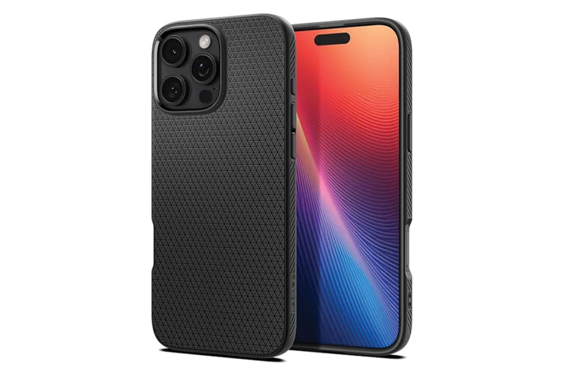 قاب گوشی اسپیگن مدل Liquid Air مناسب اپل iPhone 16 Pro رنگ مشکی