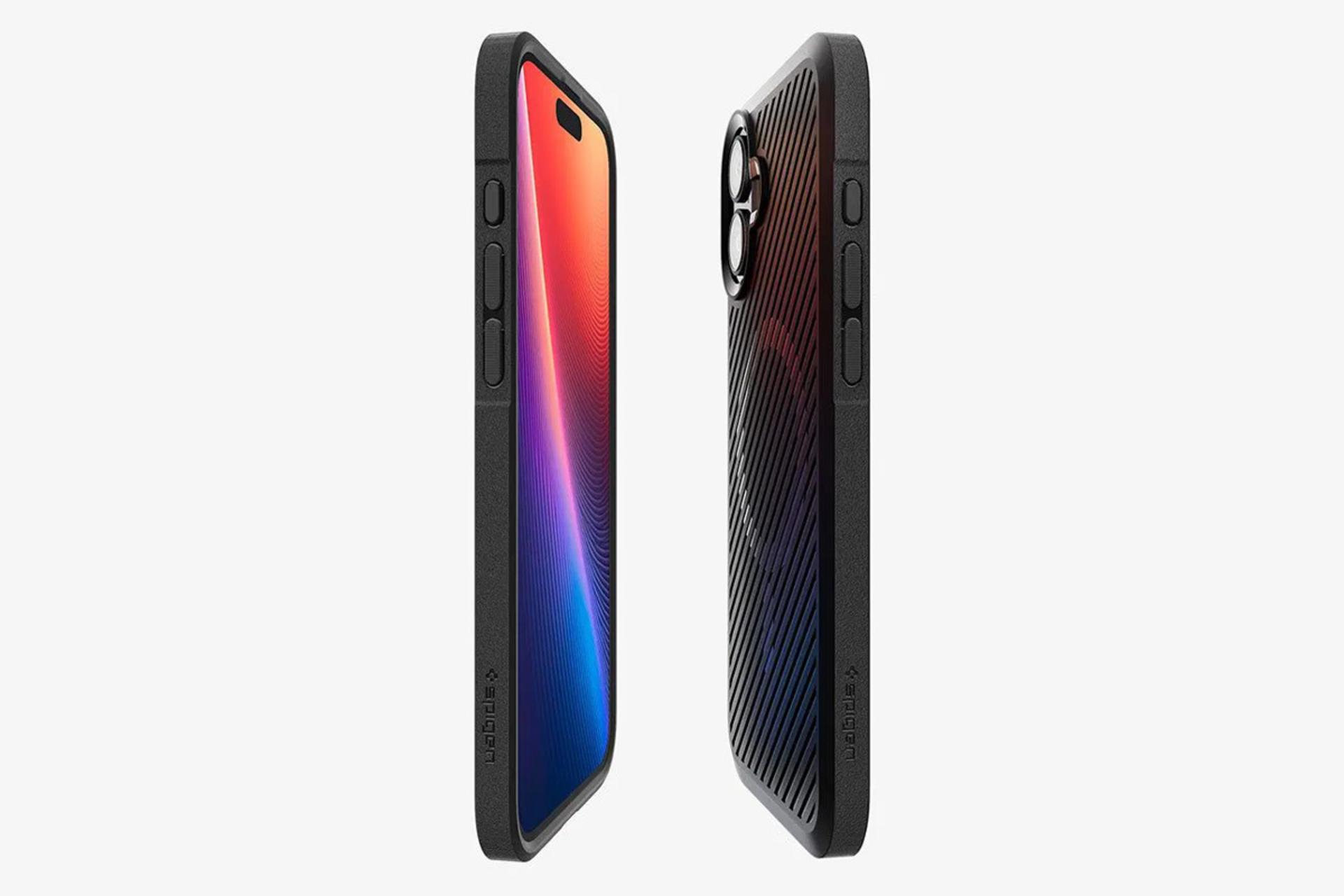 نمای کنار قاب گوشی اسپیگن مدل Core Armor MagFit مناسب اپل iPhone 16
