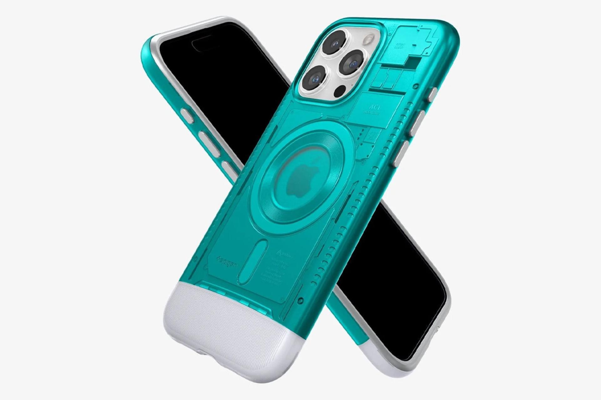 قاب گوشی اسپیگن مدل Classic C1 MagFit مناسب اپل iPhone 15 Pro Max